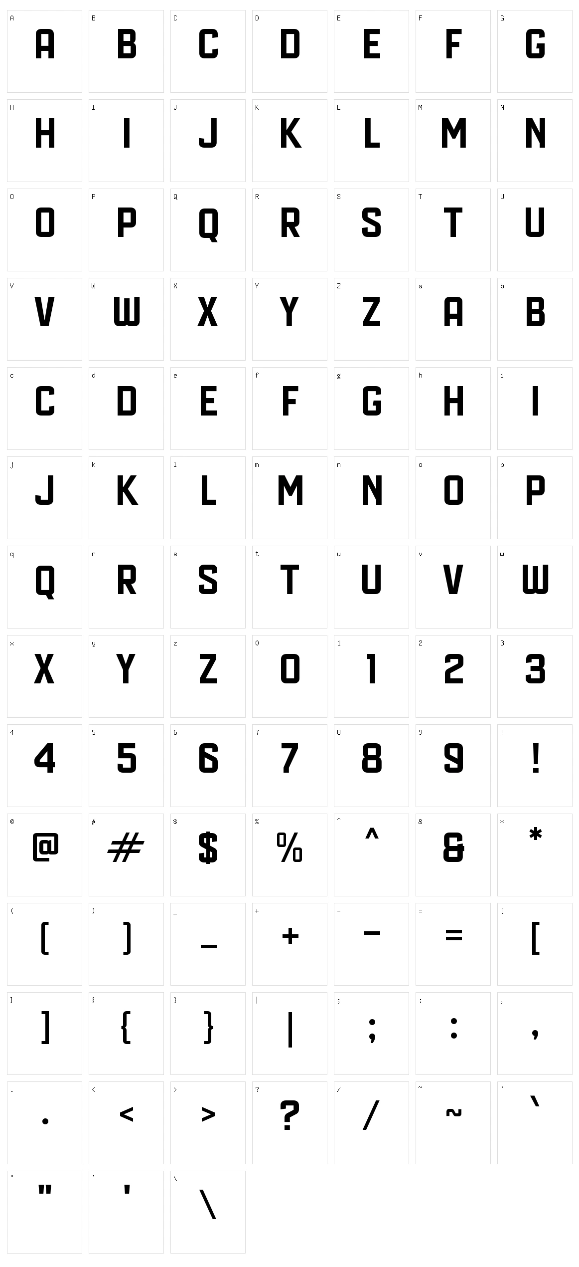 d Dicapslock Character Set