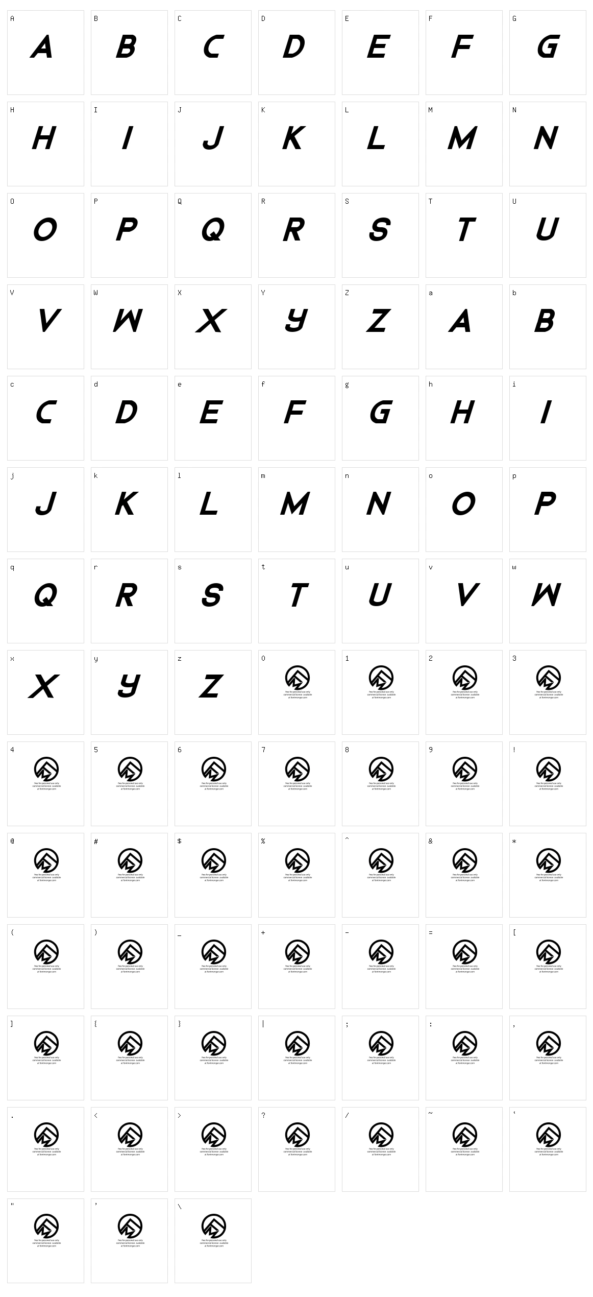 Dedecus Character Set