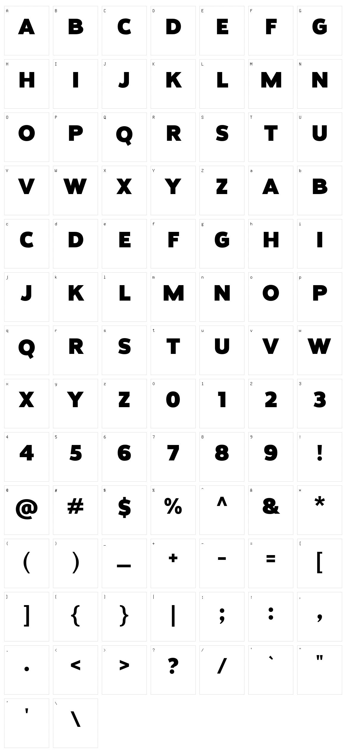 Deli Character Set