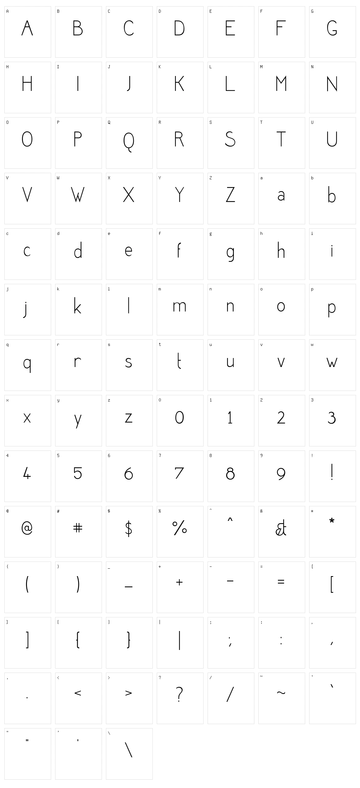 Desereted Character Set