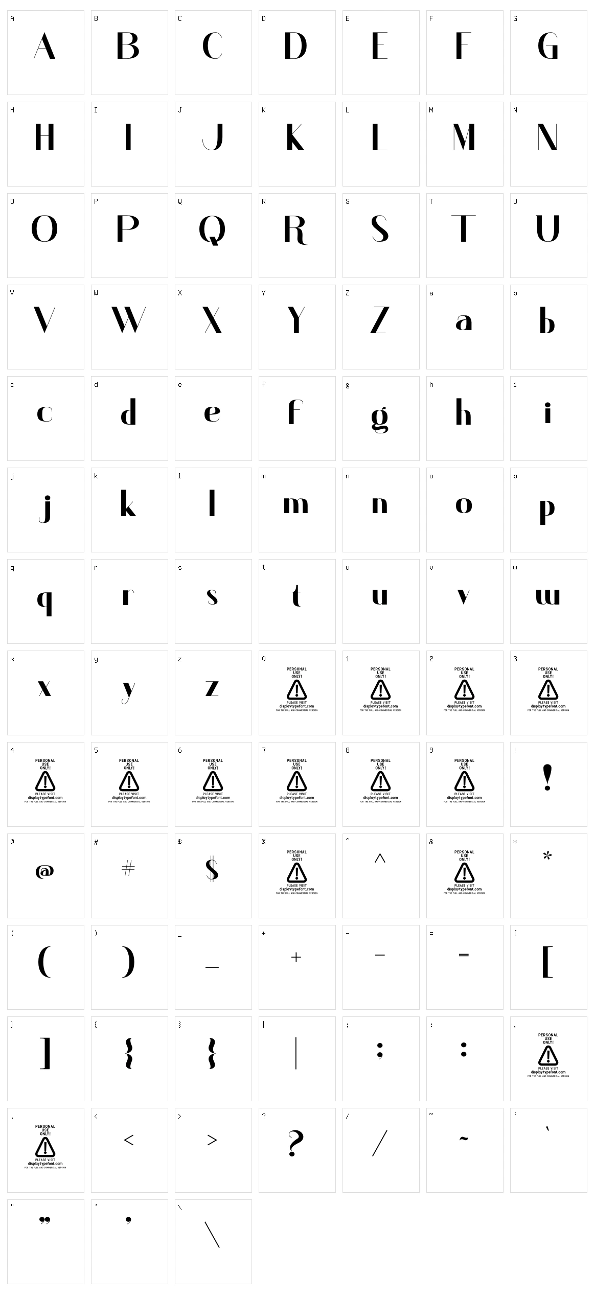 Devis Character Set