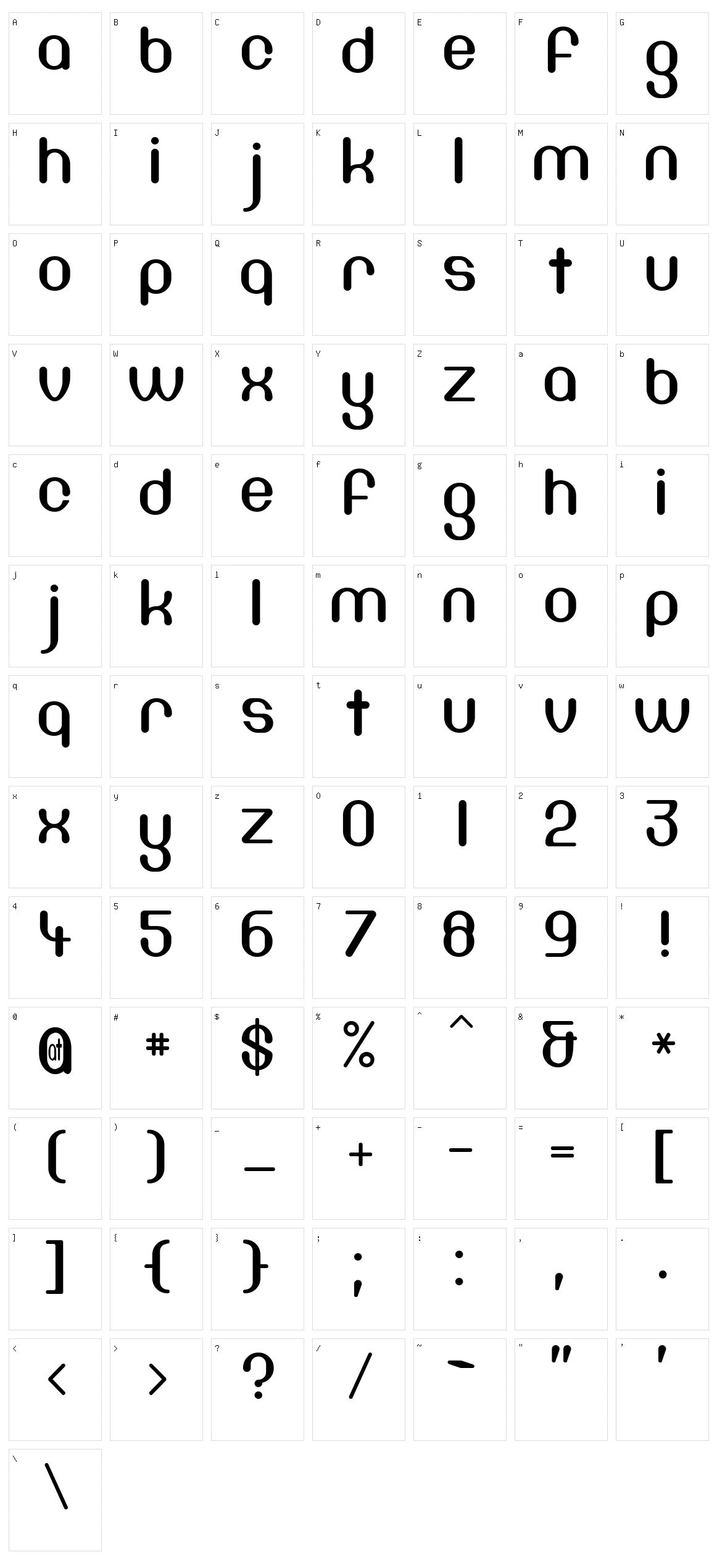 DF667 Chlorine Character Set