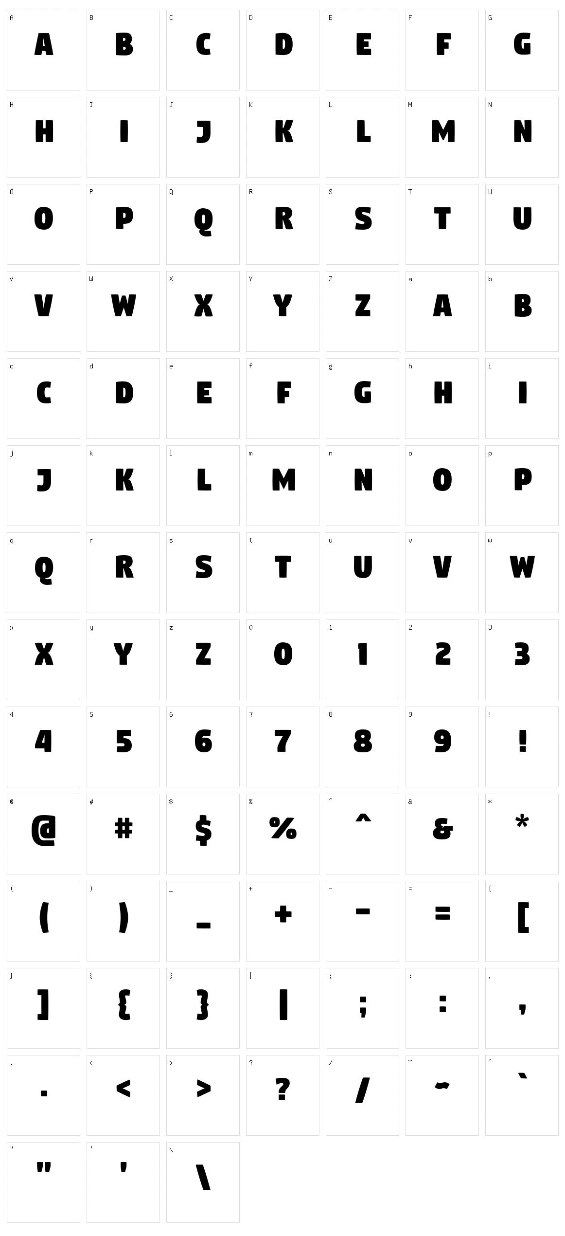 Digitalt Character Set