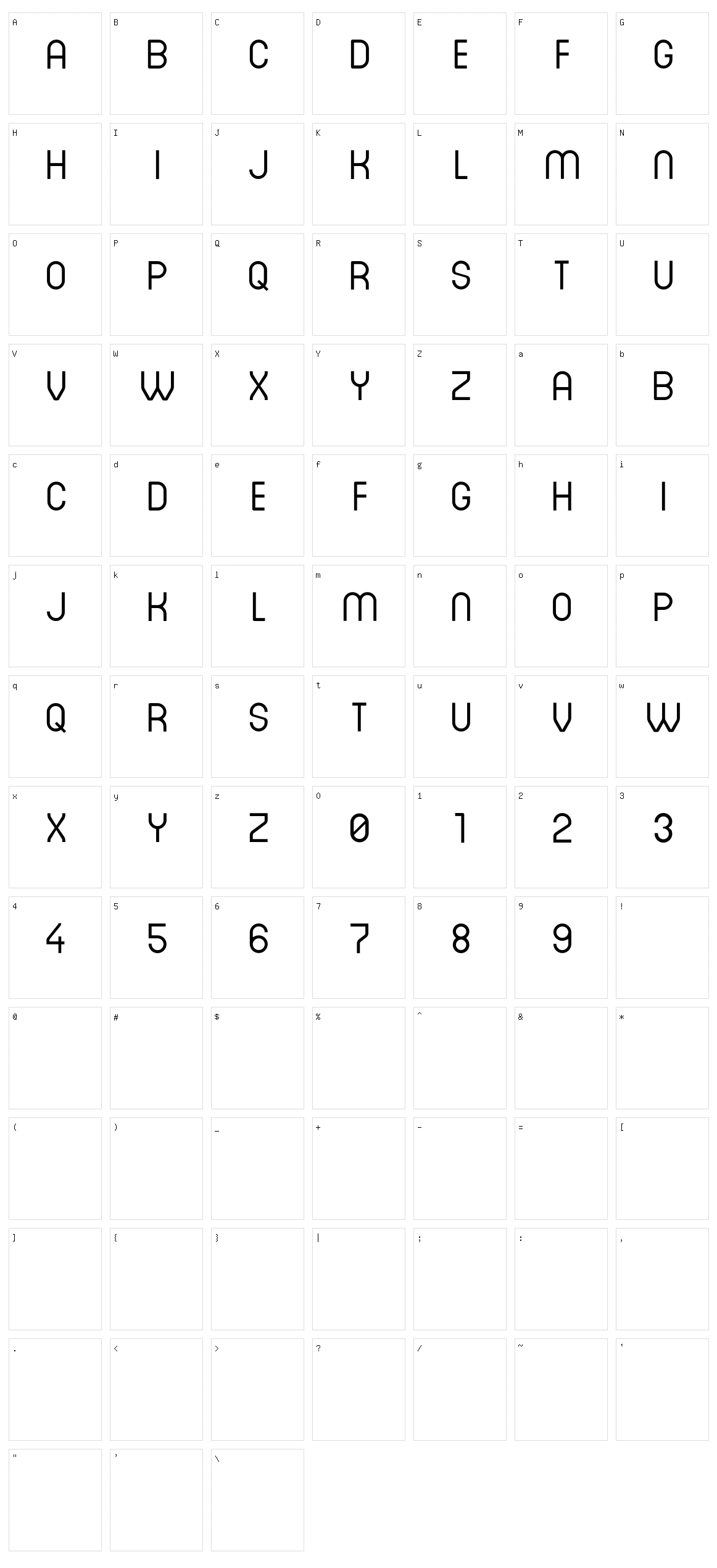 Dinasti Character Set
