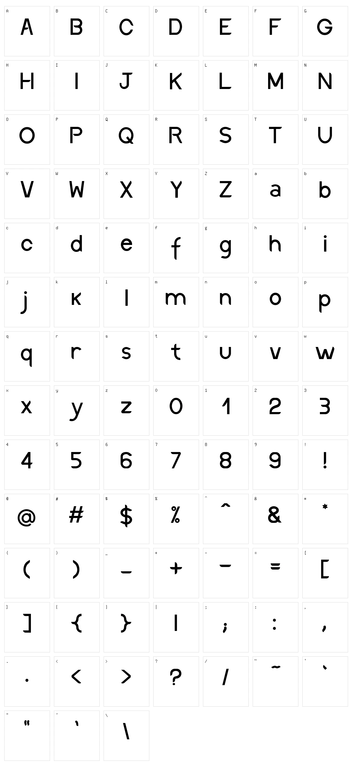 Discreet Character Set