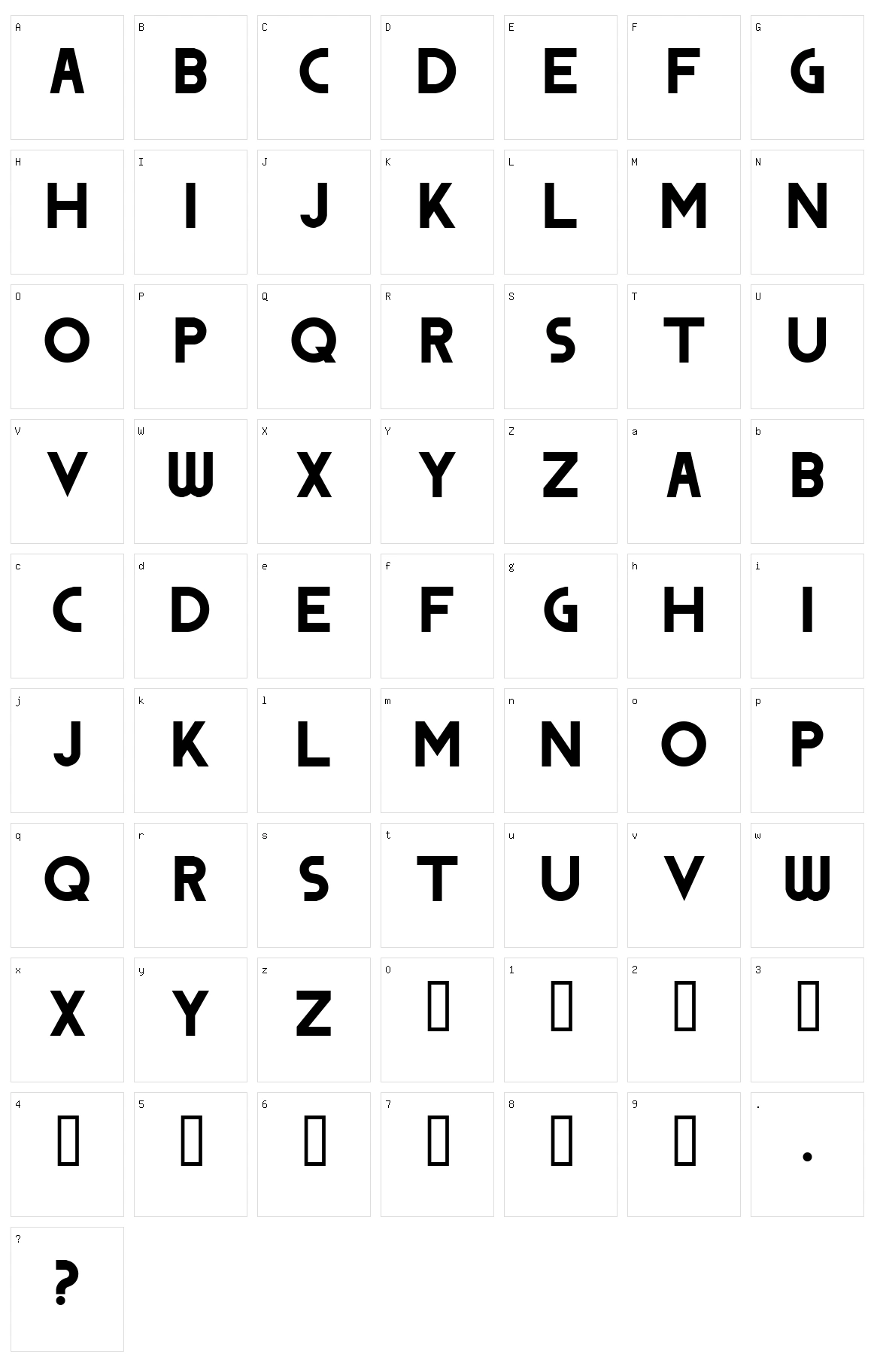 Dodge Character Set