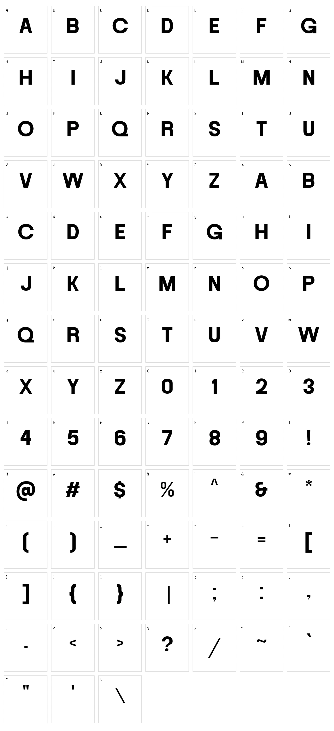 Dogma Character Set