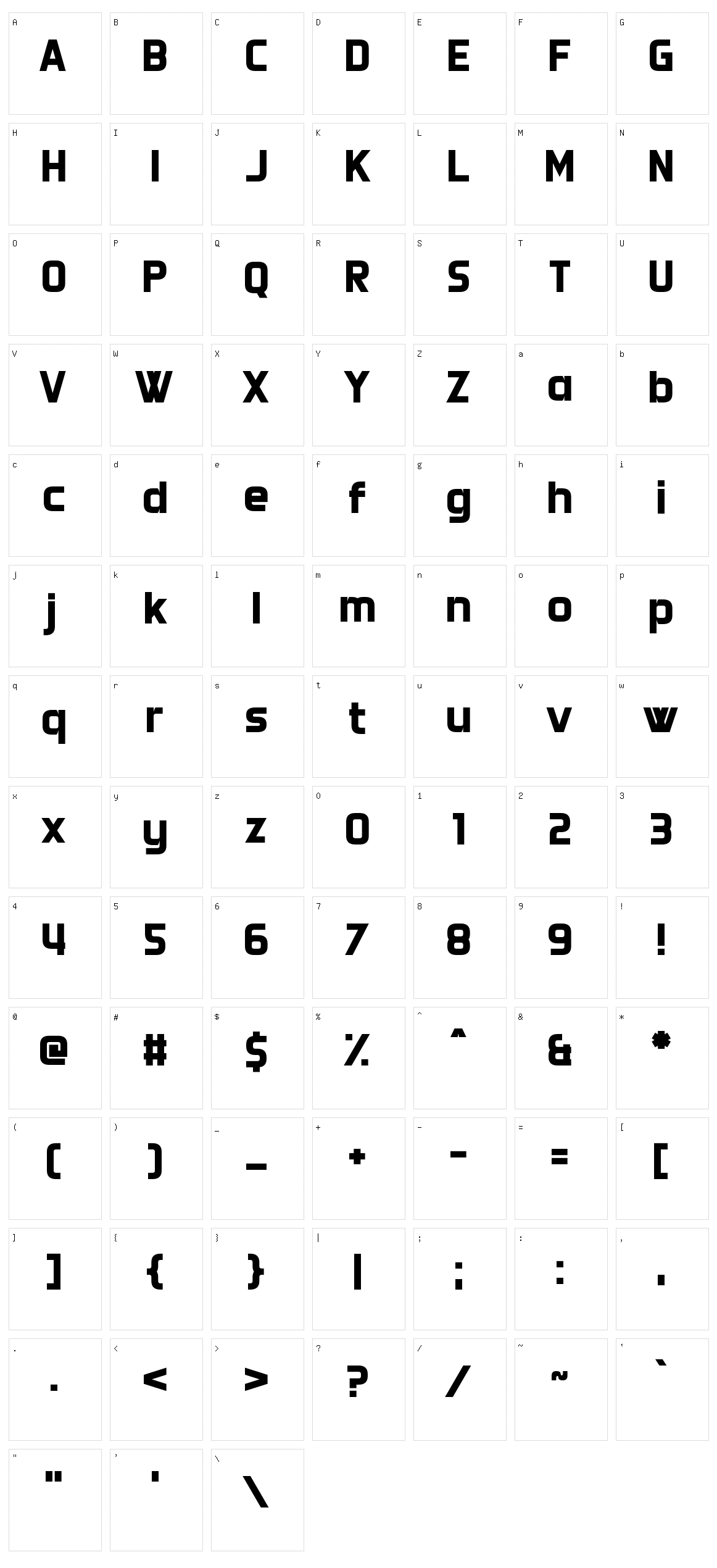 Doubleplus Character Set