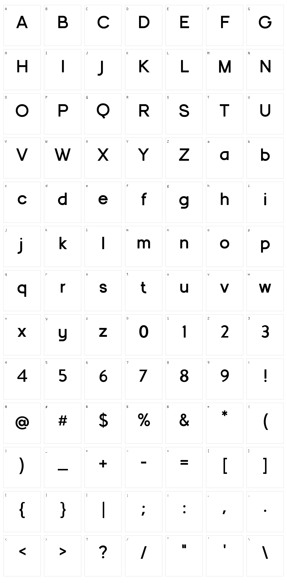 Drephonic Character Set