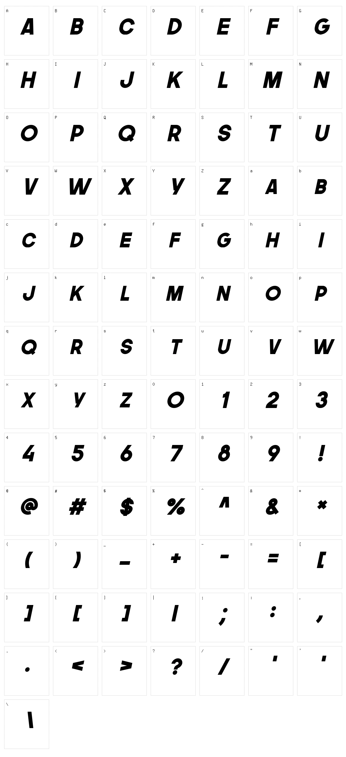 Duldolar Character Set