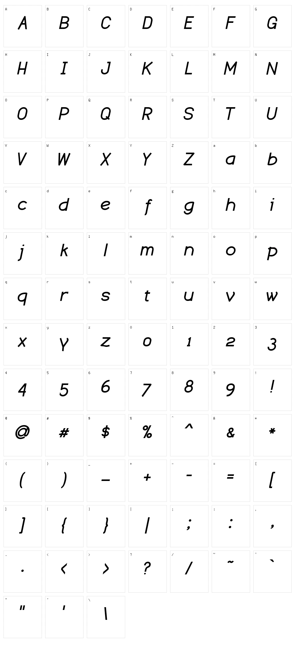 Dustismo Character Set