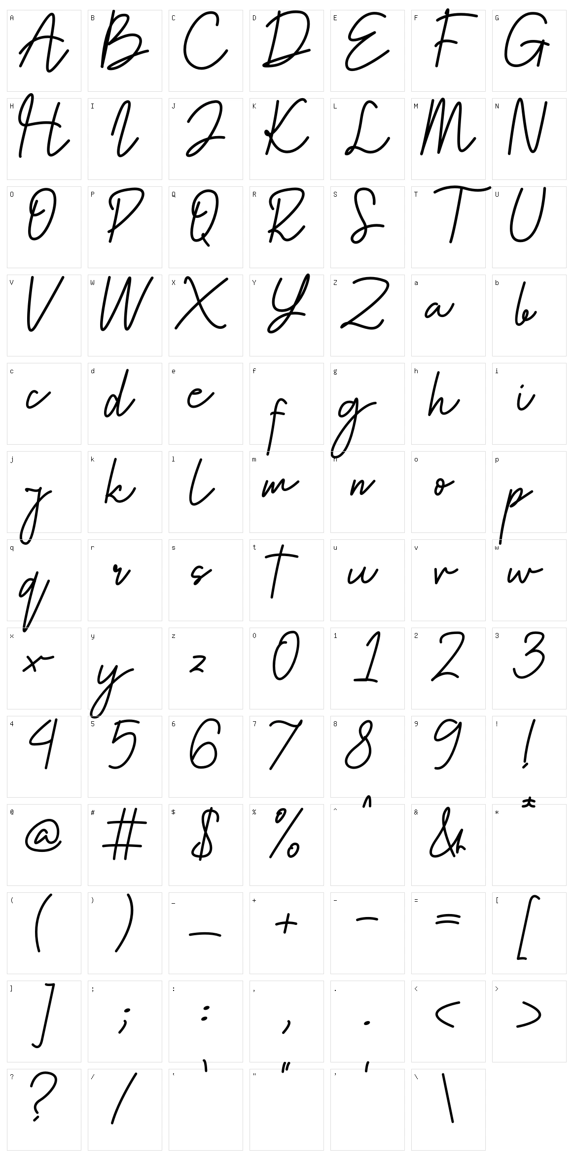 Eathoma Sans Character Set