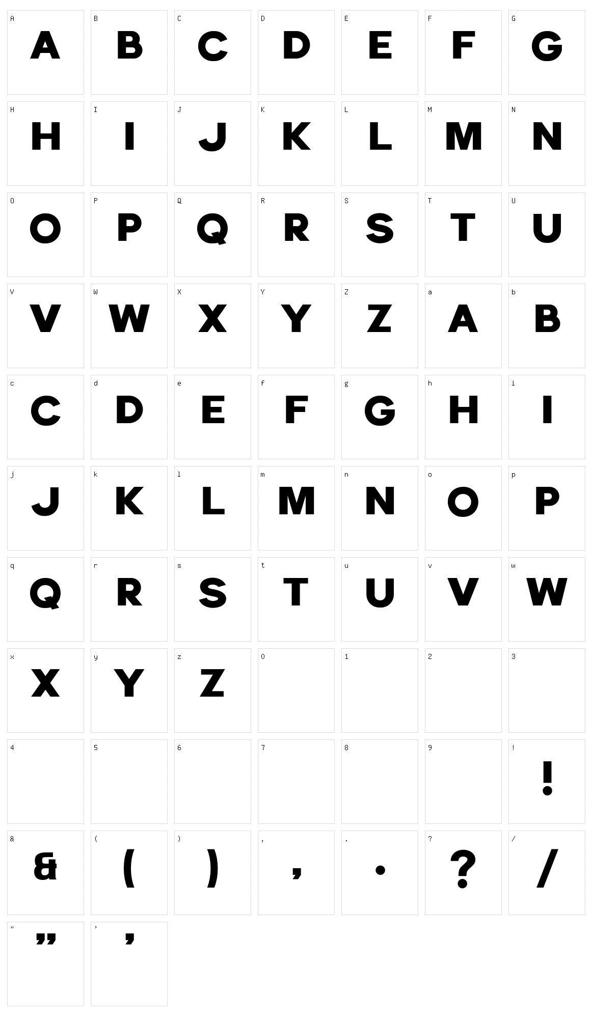 Echomotors Character Set