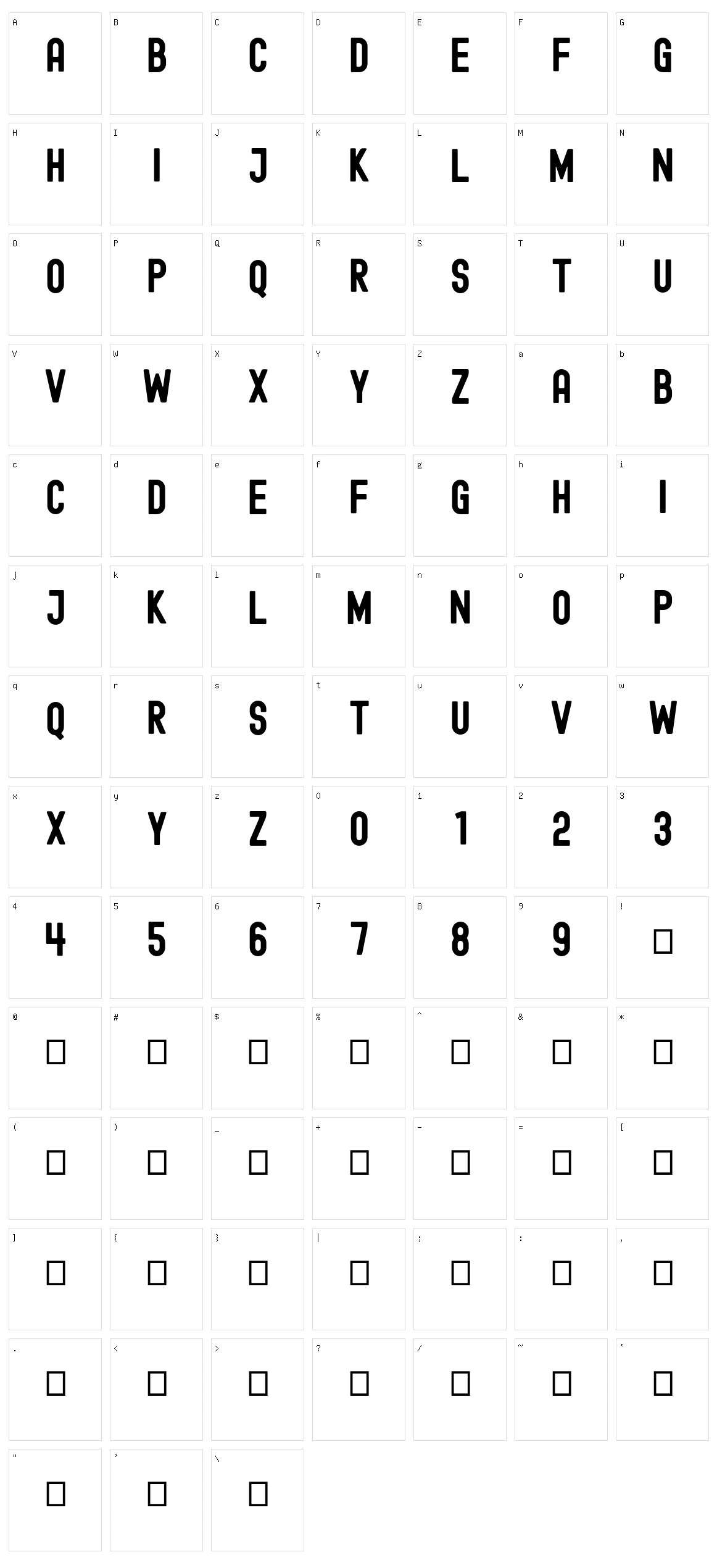 Edmund Character Set