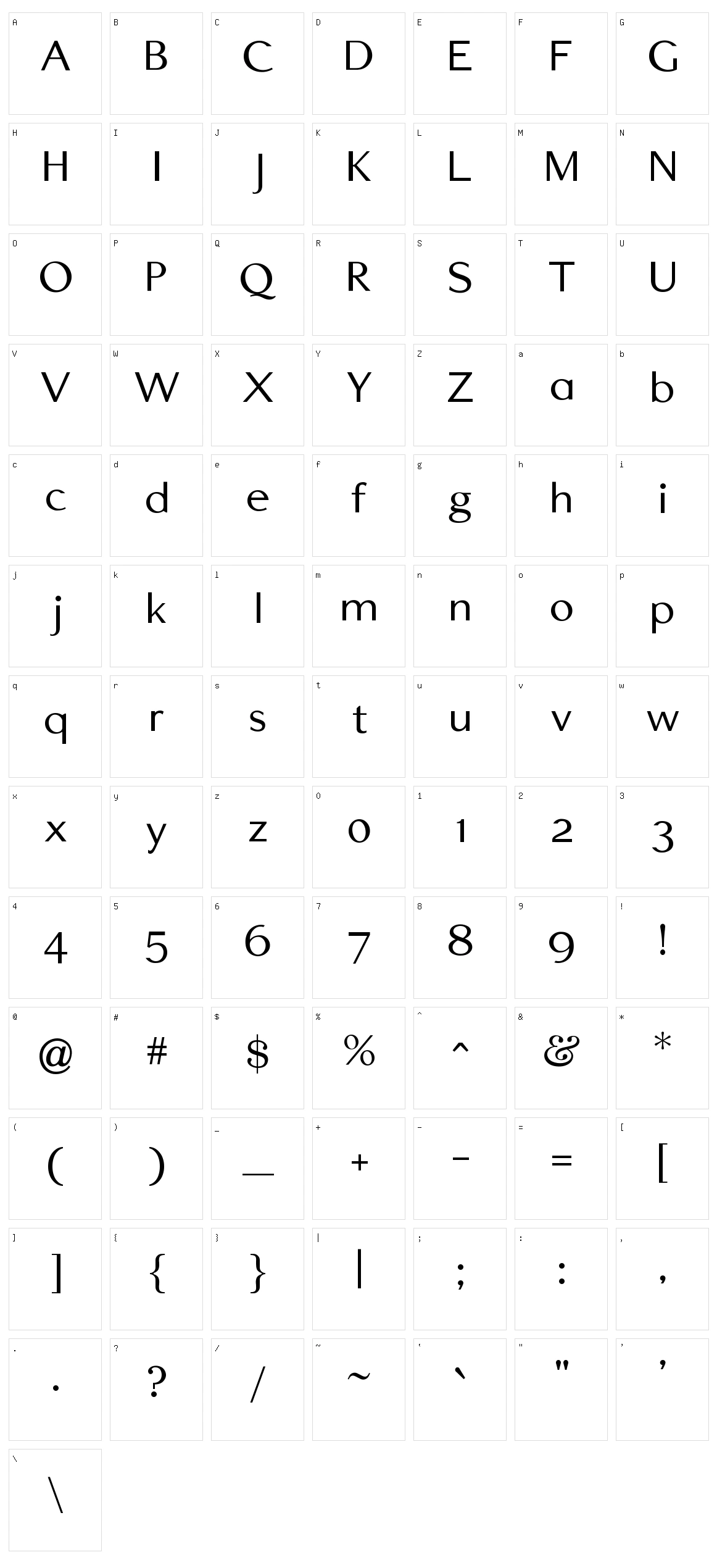 Edmundsbury Sans Character Set