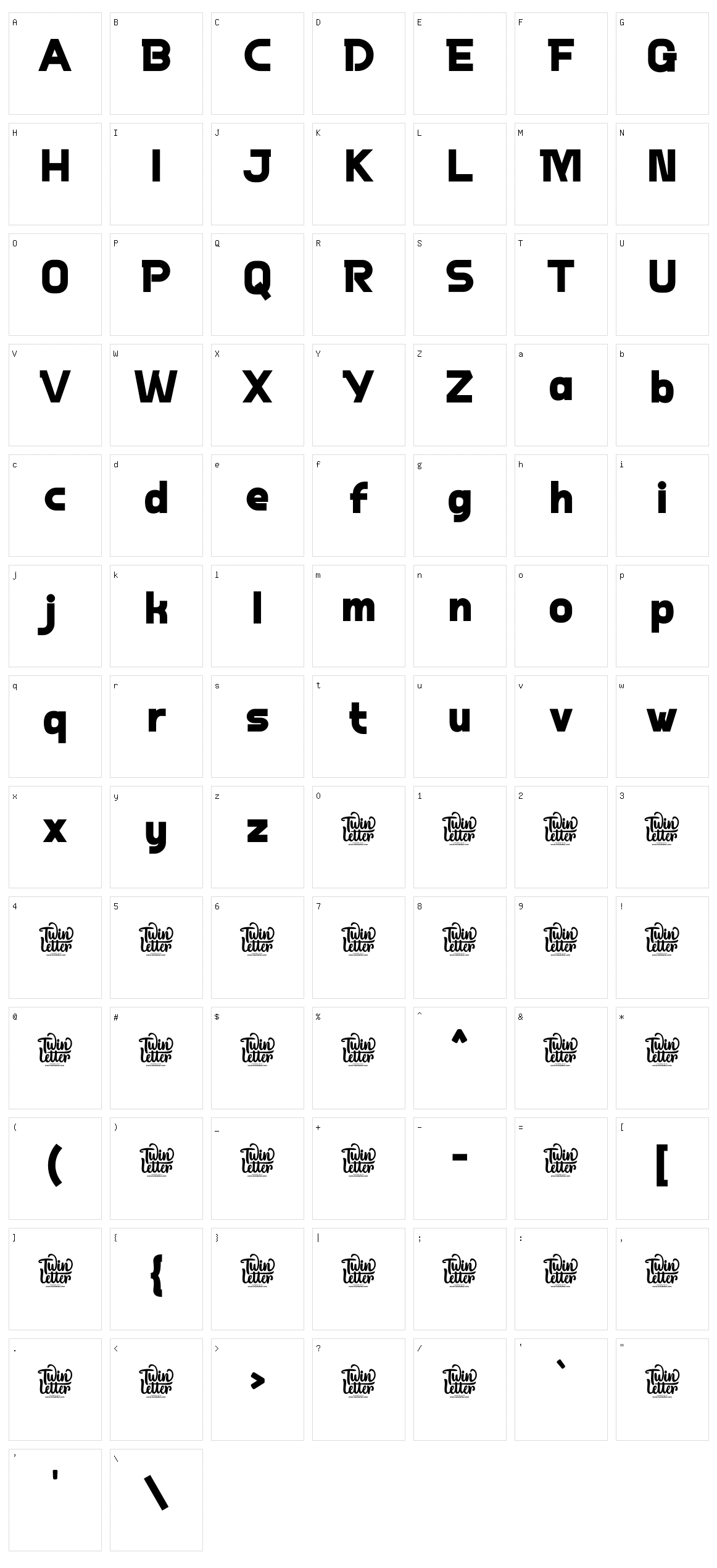 Efrida Character Set