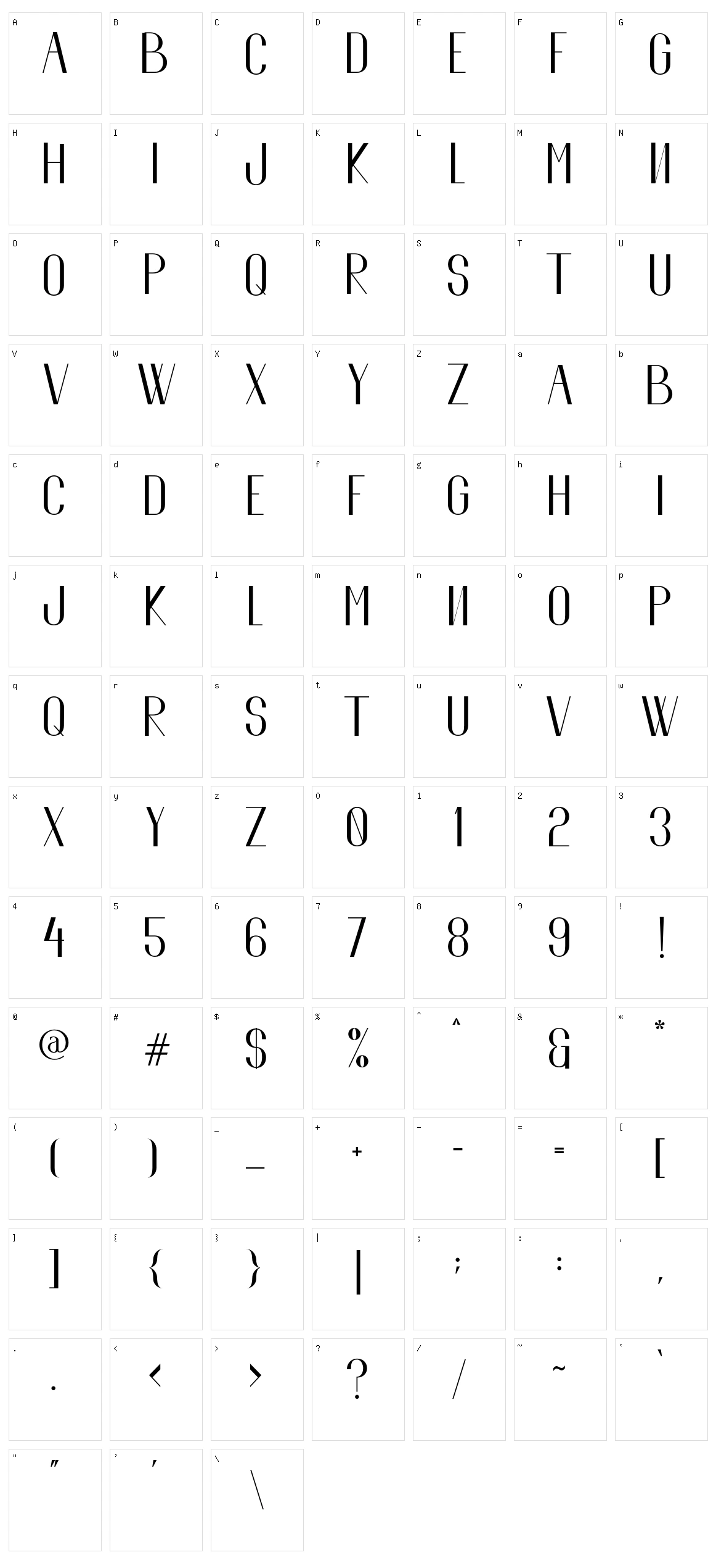 El Fonte Character Set