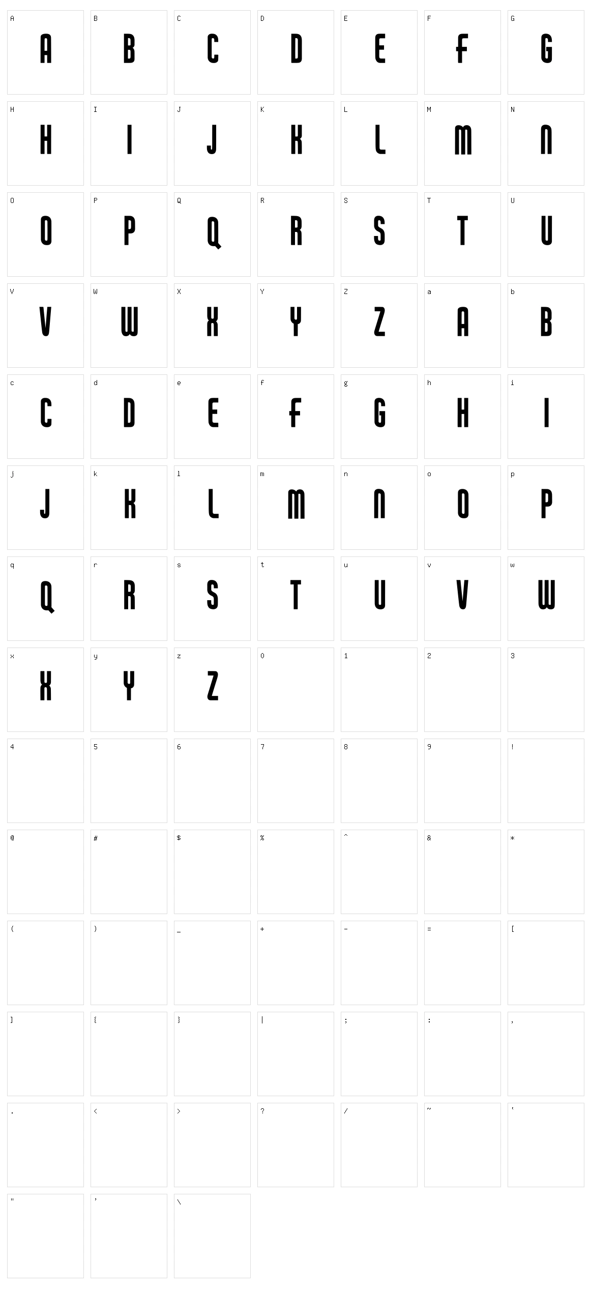 Elanor Character Set