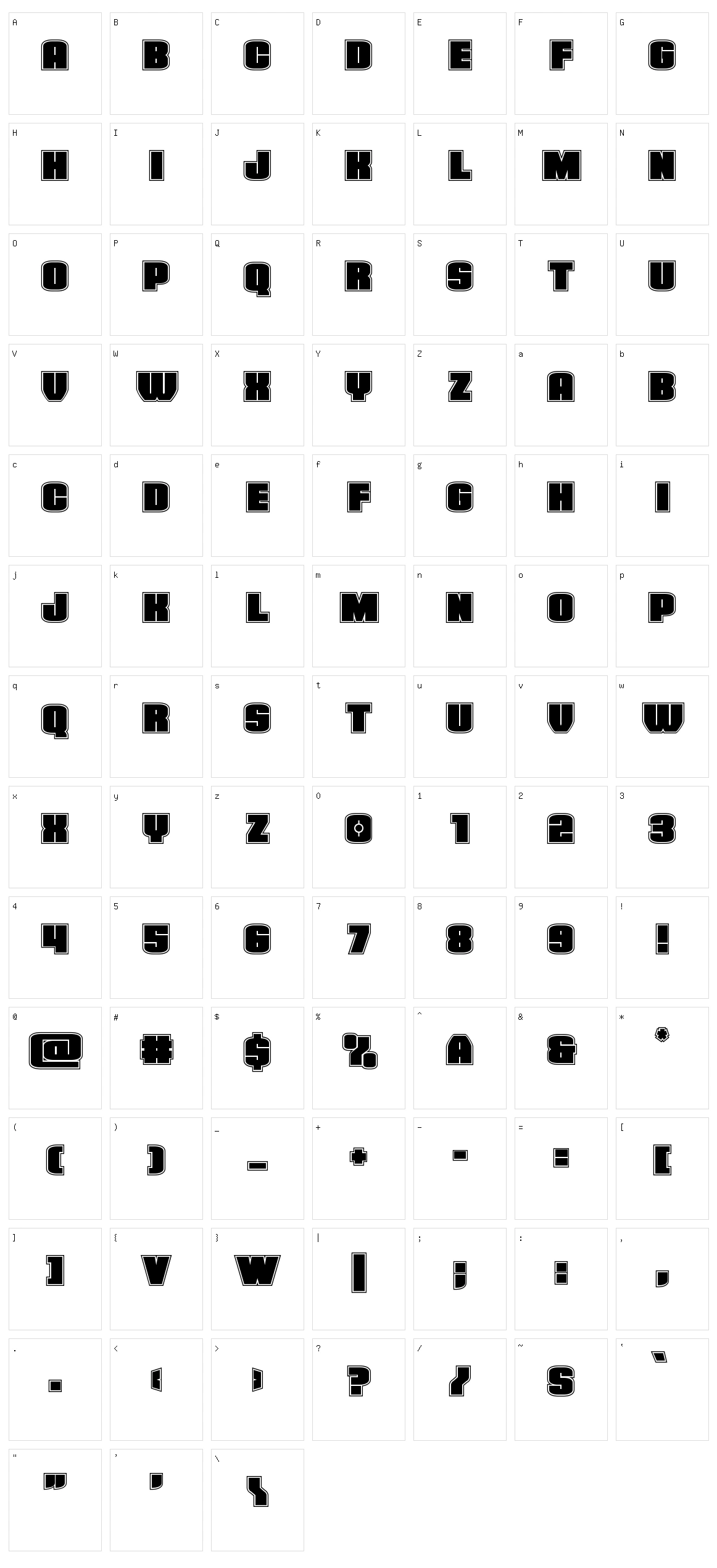 Elephant Gun Character Set