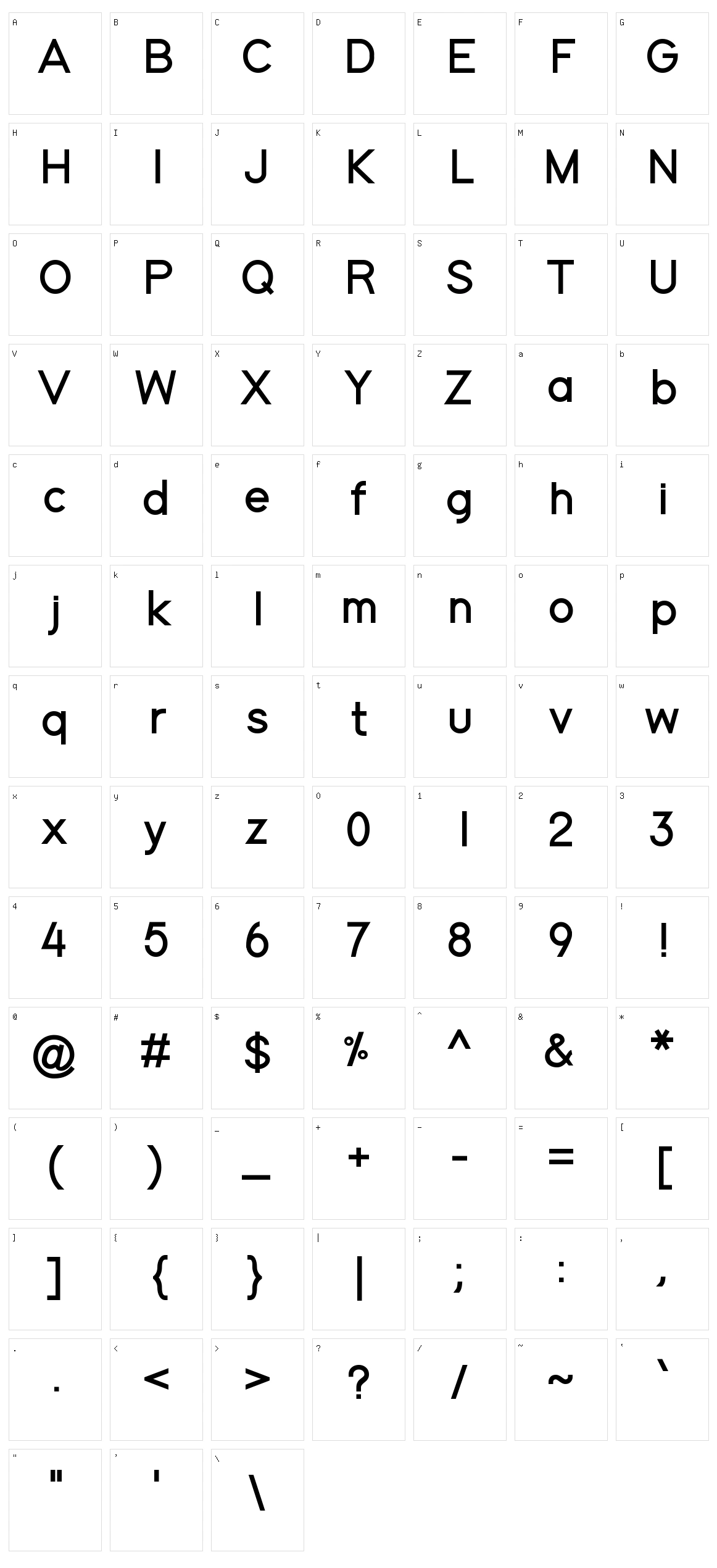 Elevation Character Set