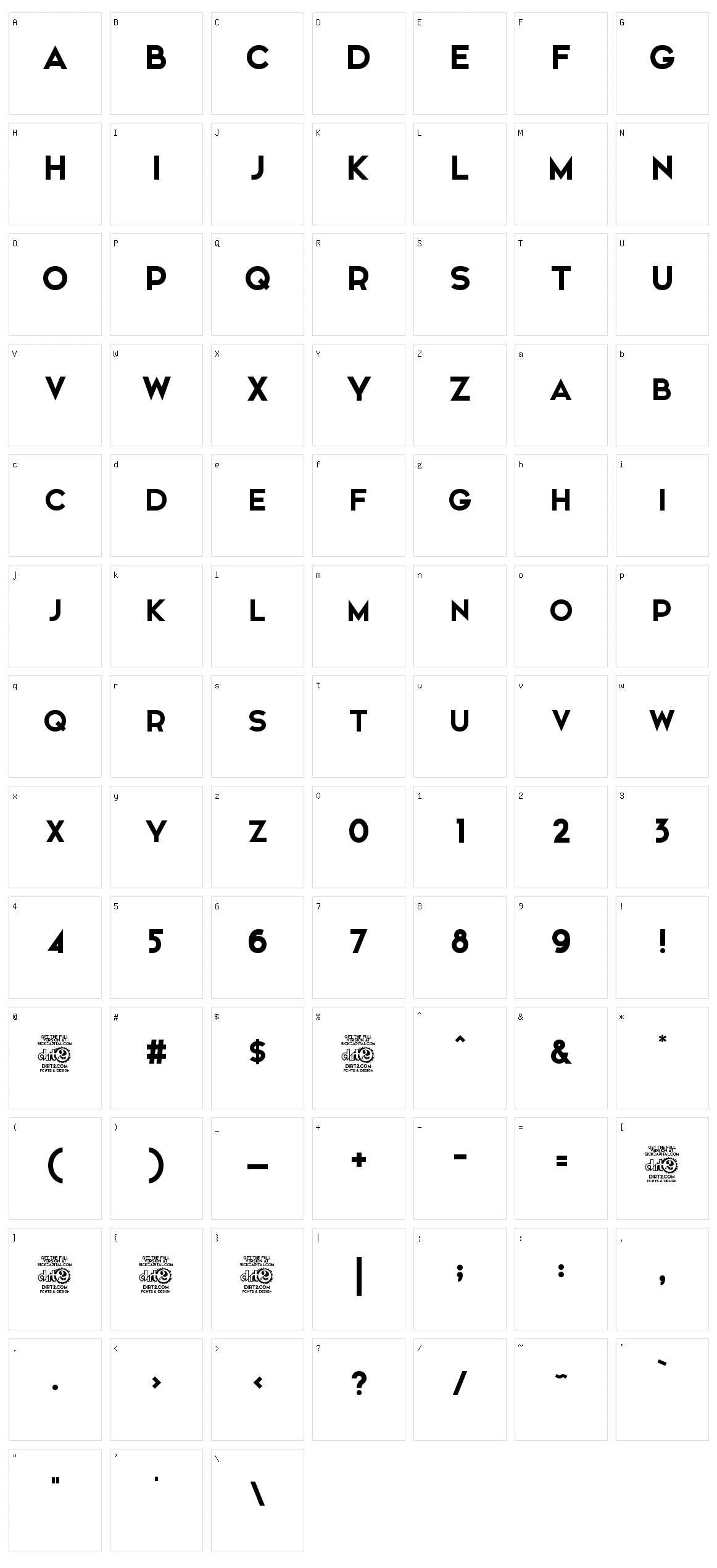 Elkwood Character Set