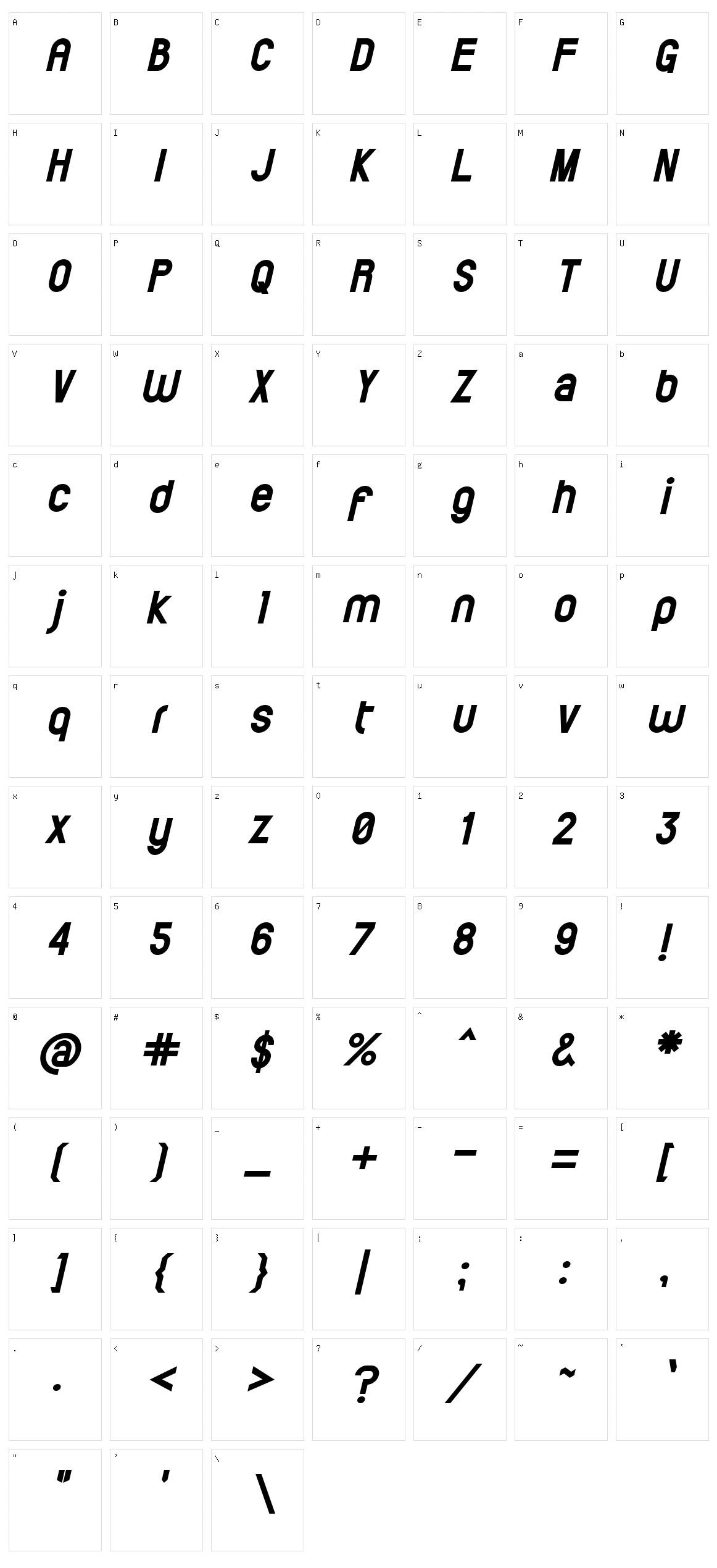 ElValle Character Set