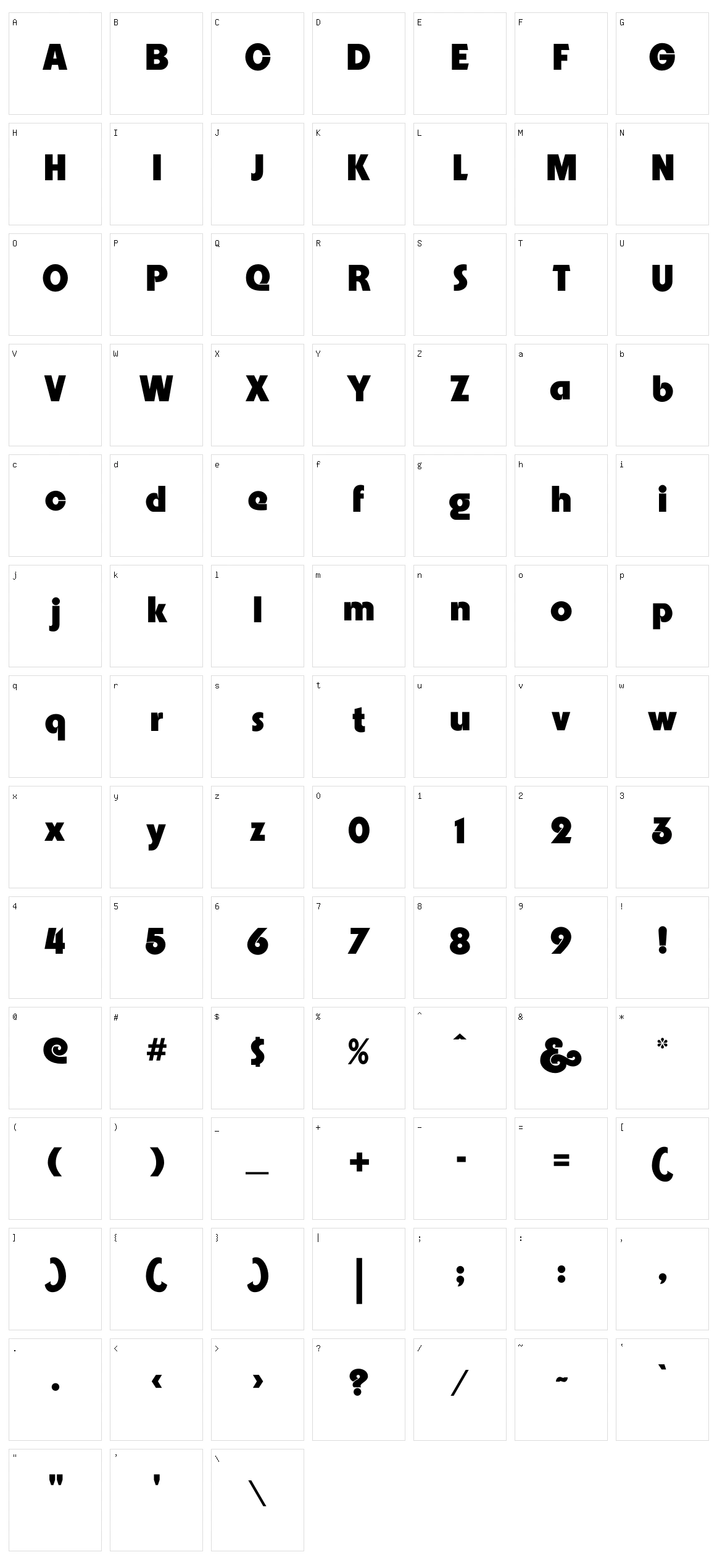 Embrionic Character Set