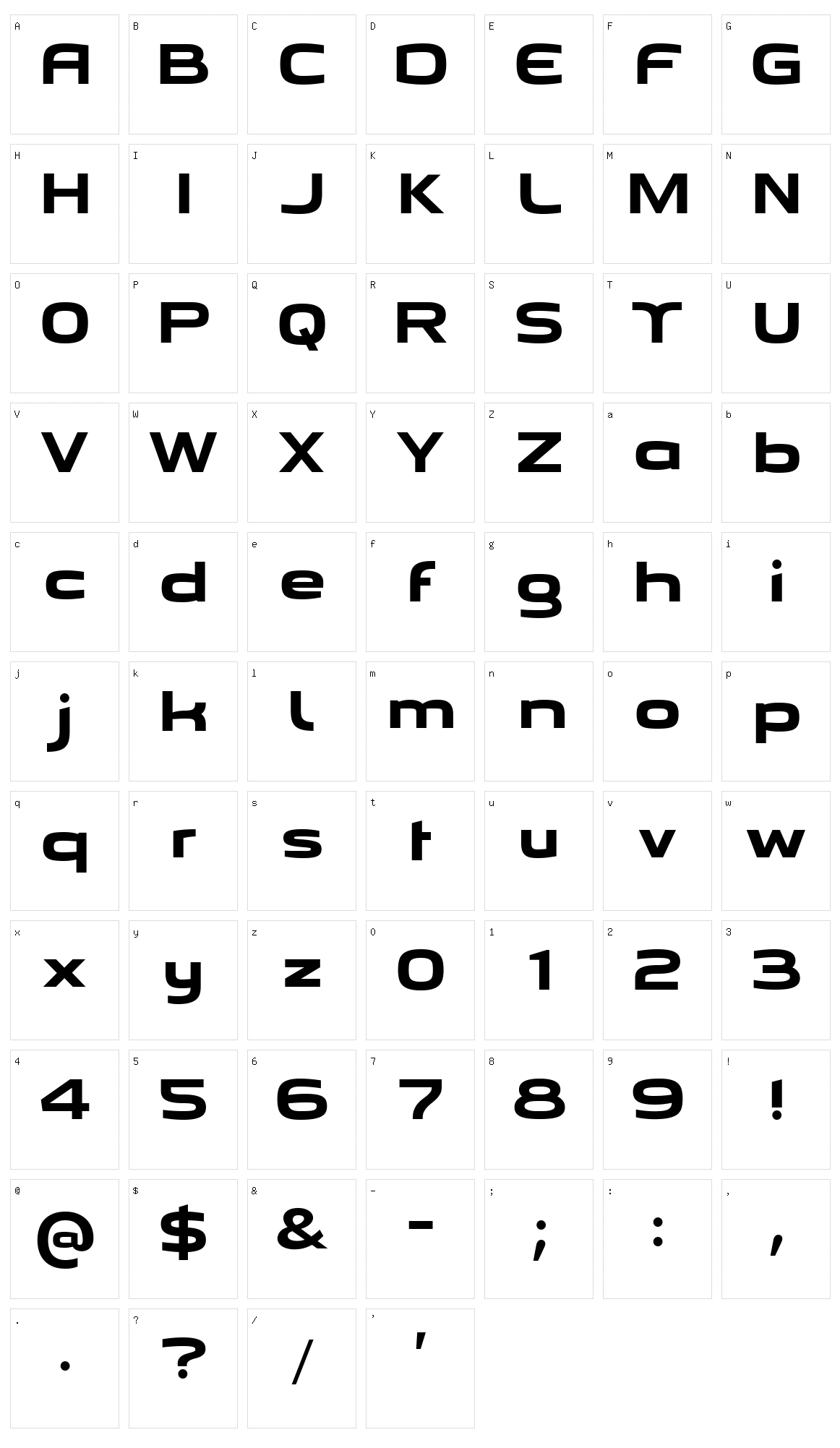 Emmanuelle Character Set
