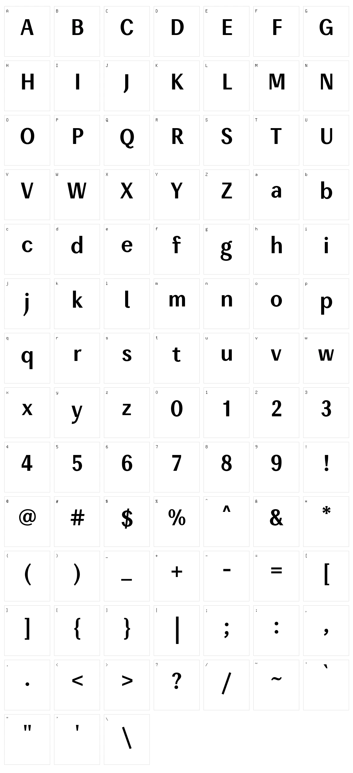 Enceladus Character Set