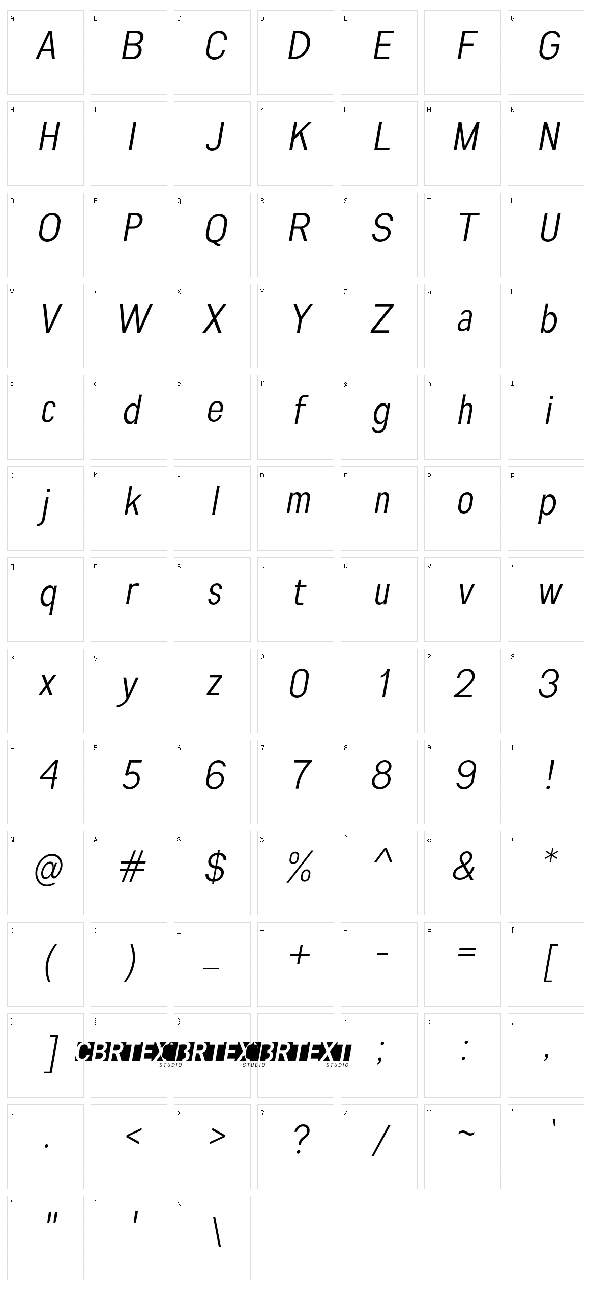 Engula Character Set