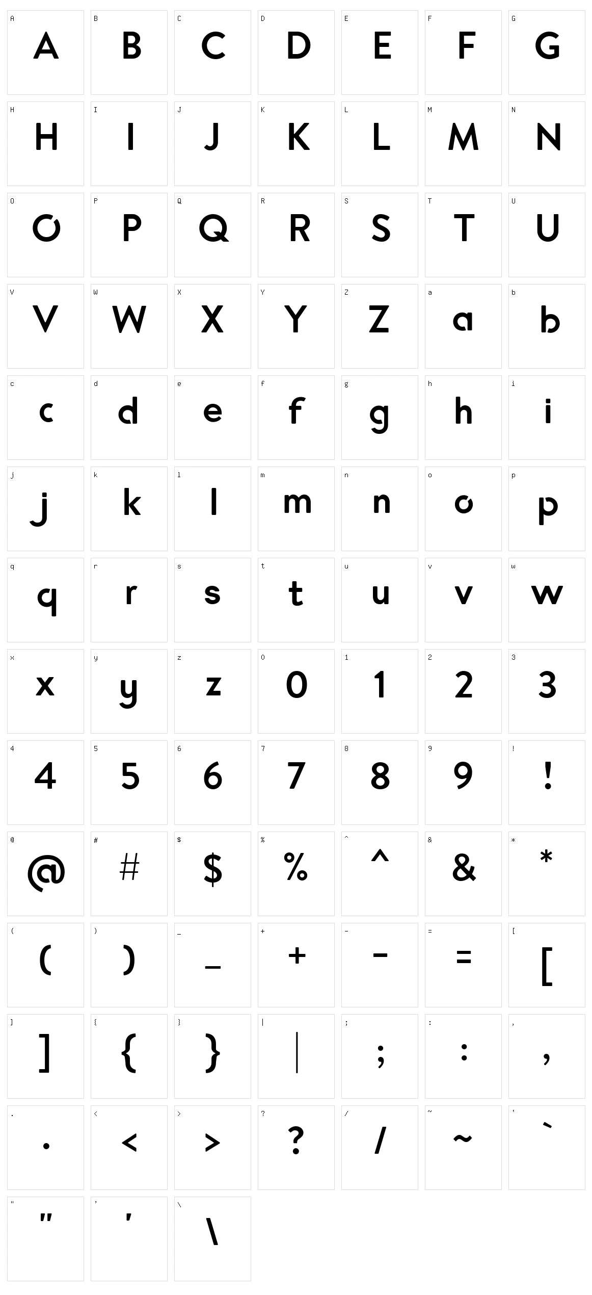 Enso Character Set