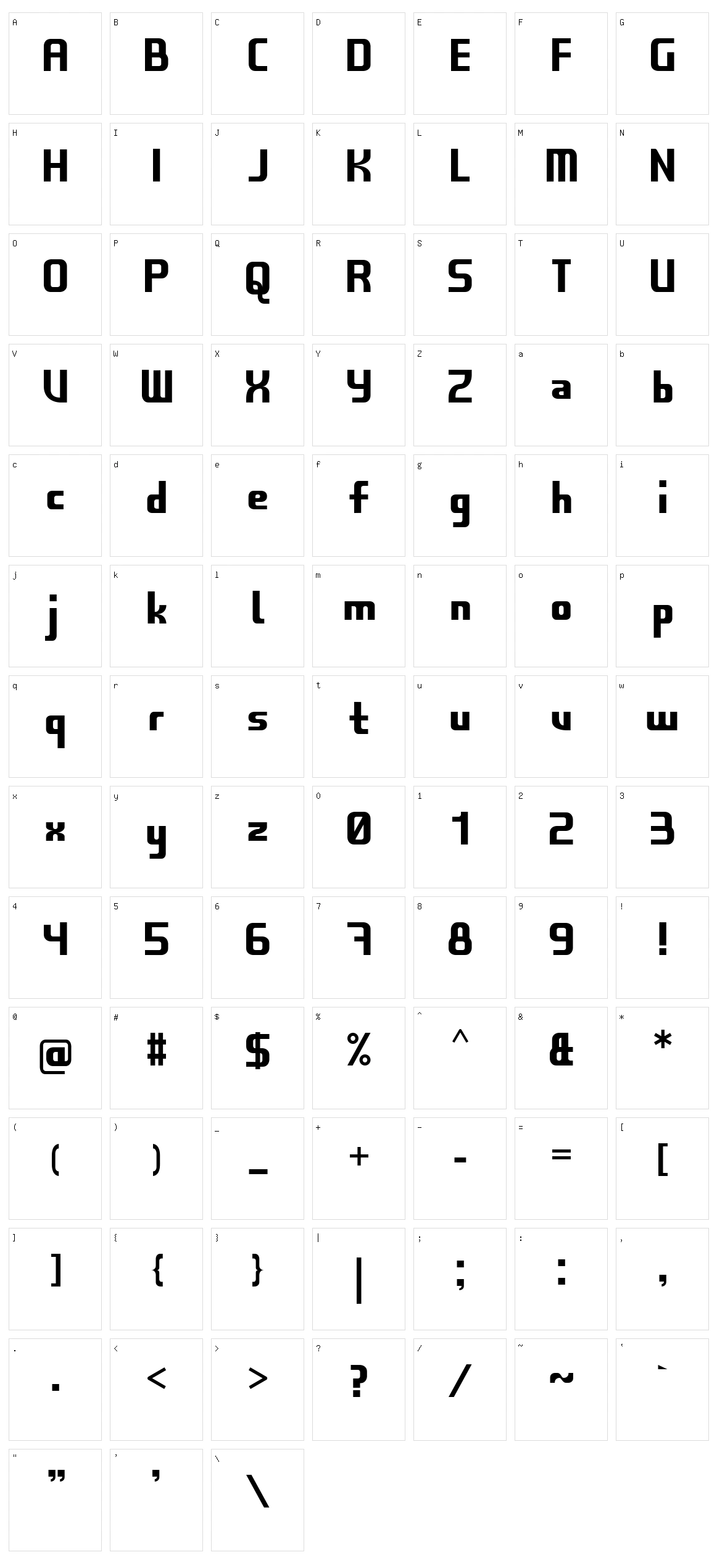 ERKN Character Set
