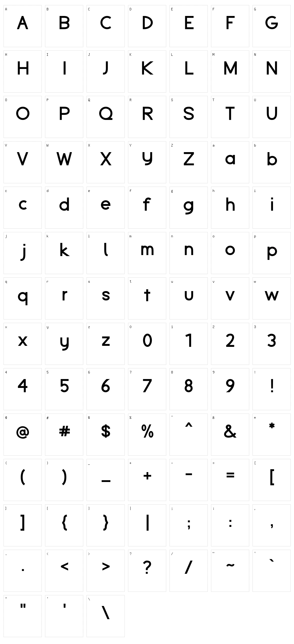 Espera Character Set