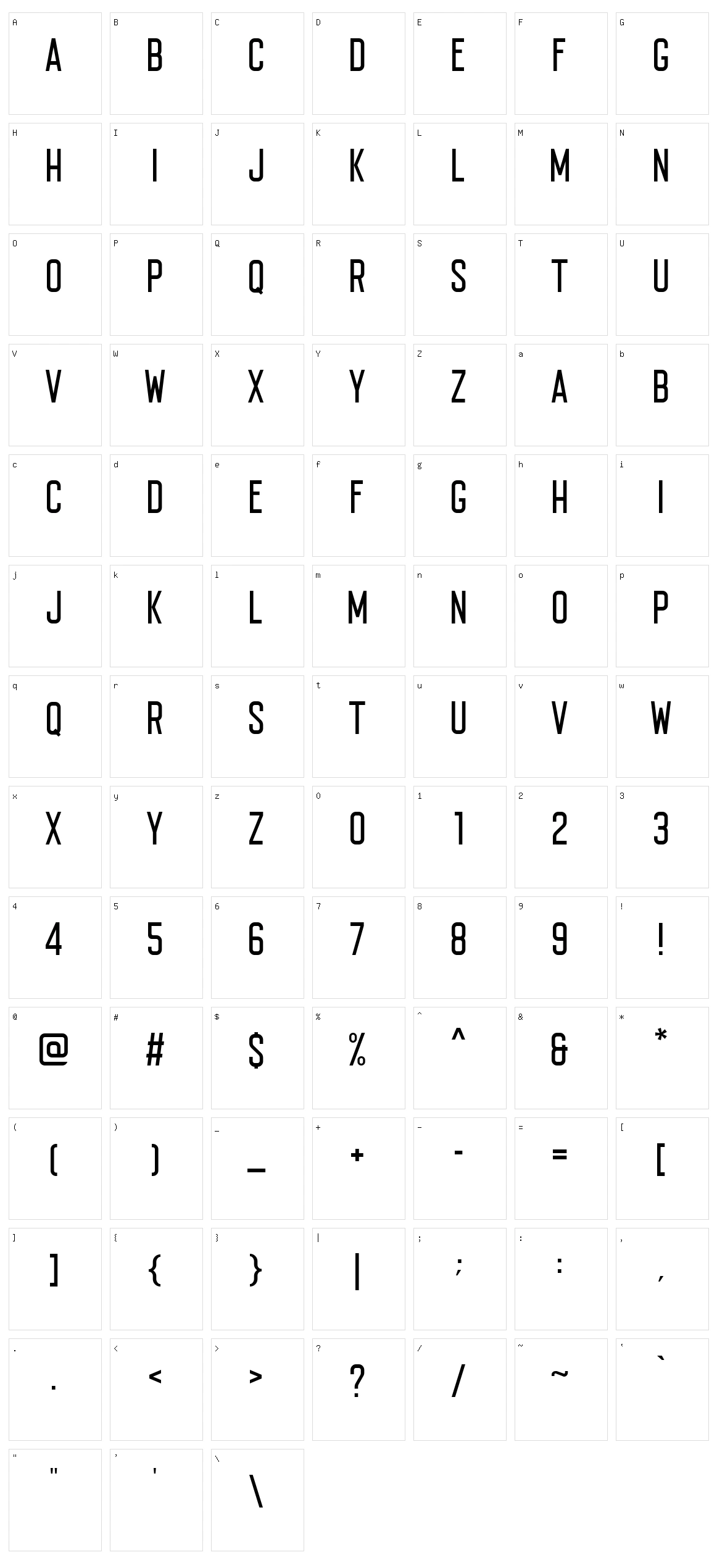 Euforia Character Set