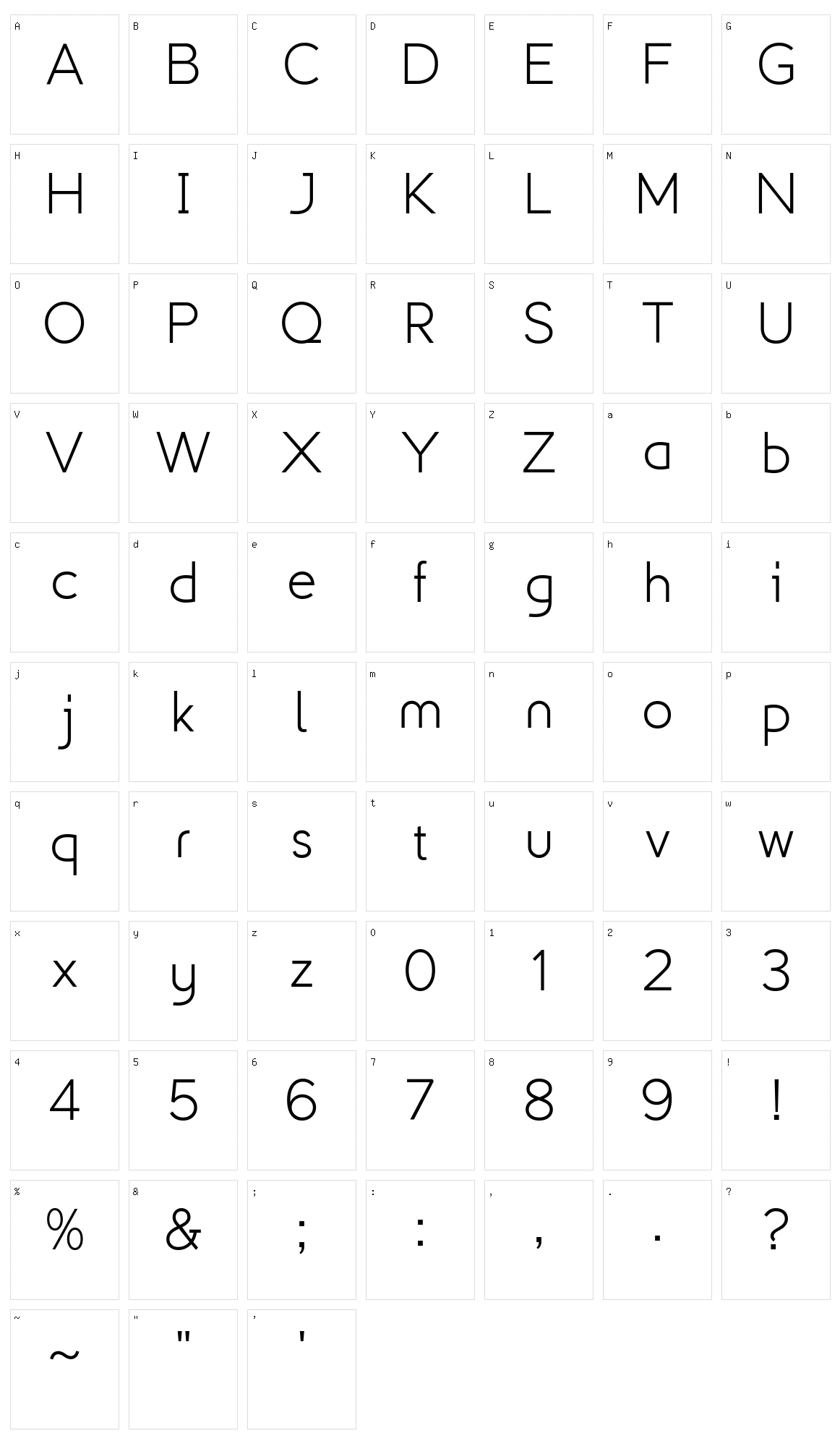 Explogos Character Set