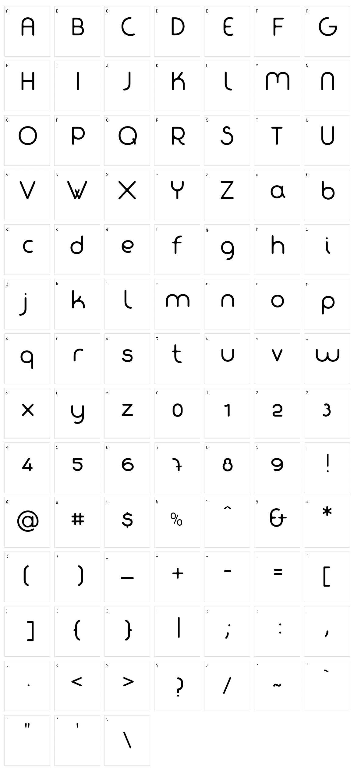 Fabada Character Set
