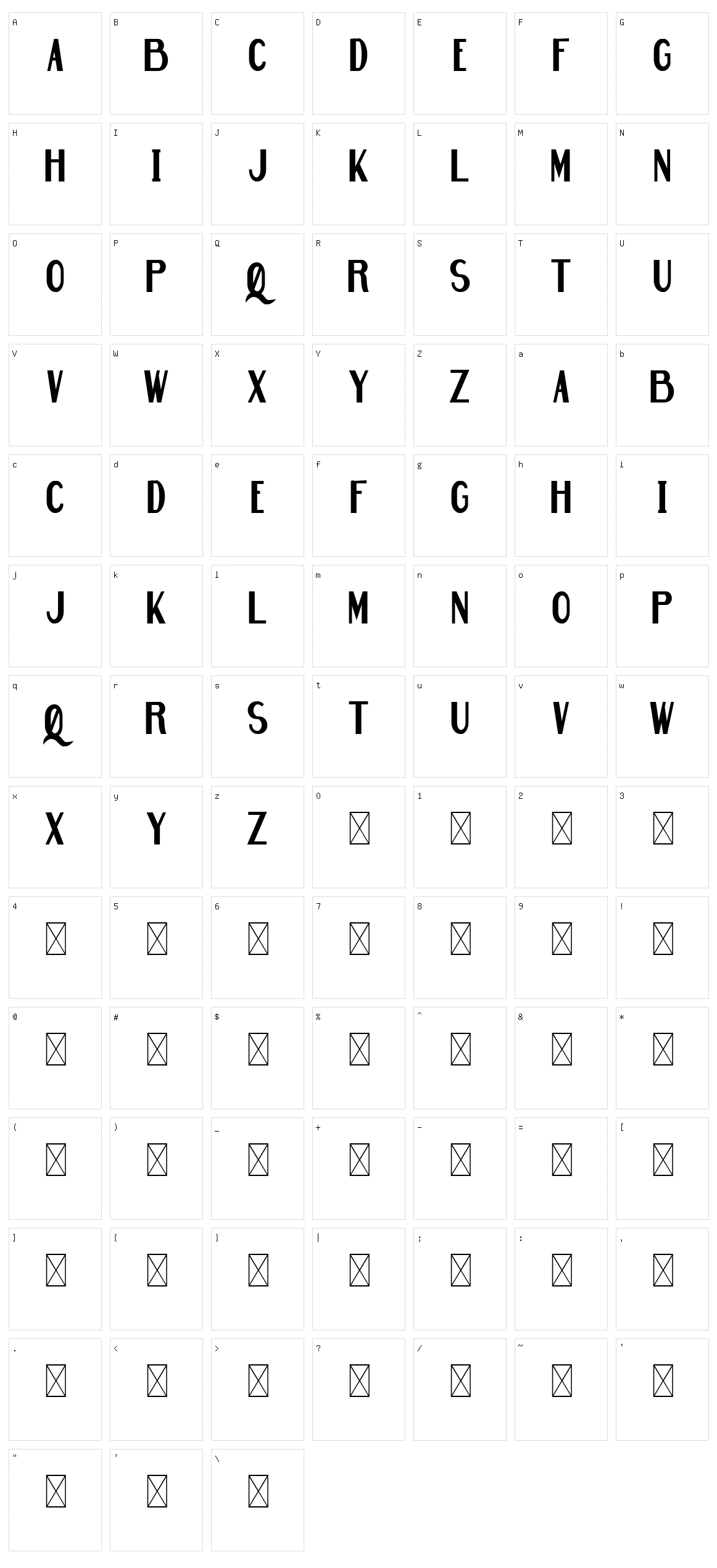 Fabulouscity Character Set