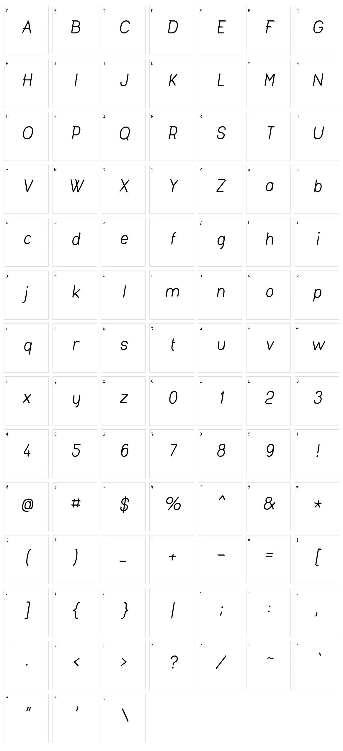 Fashionism Character Set