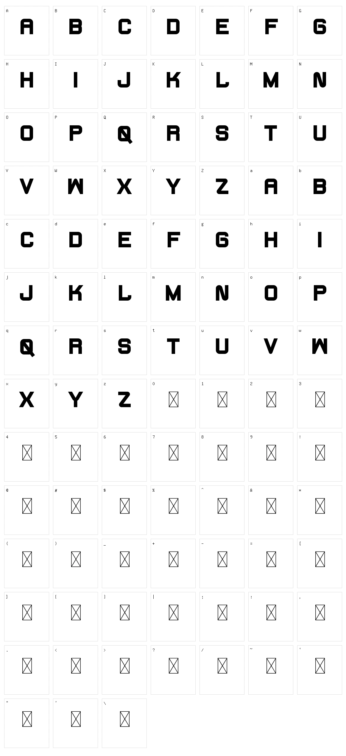 Fearcheer Character Set