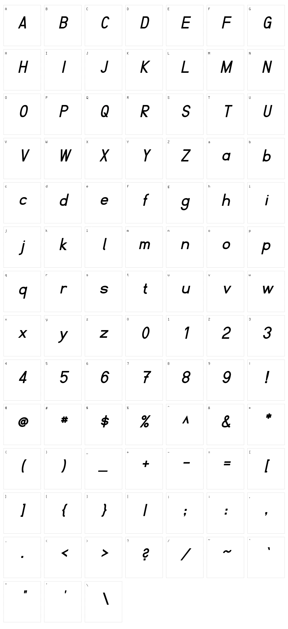 Fibel Character Set