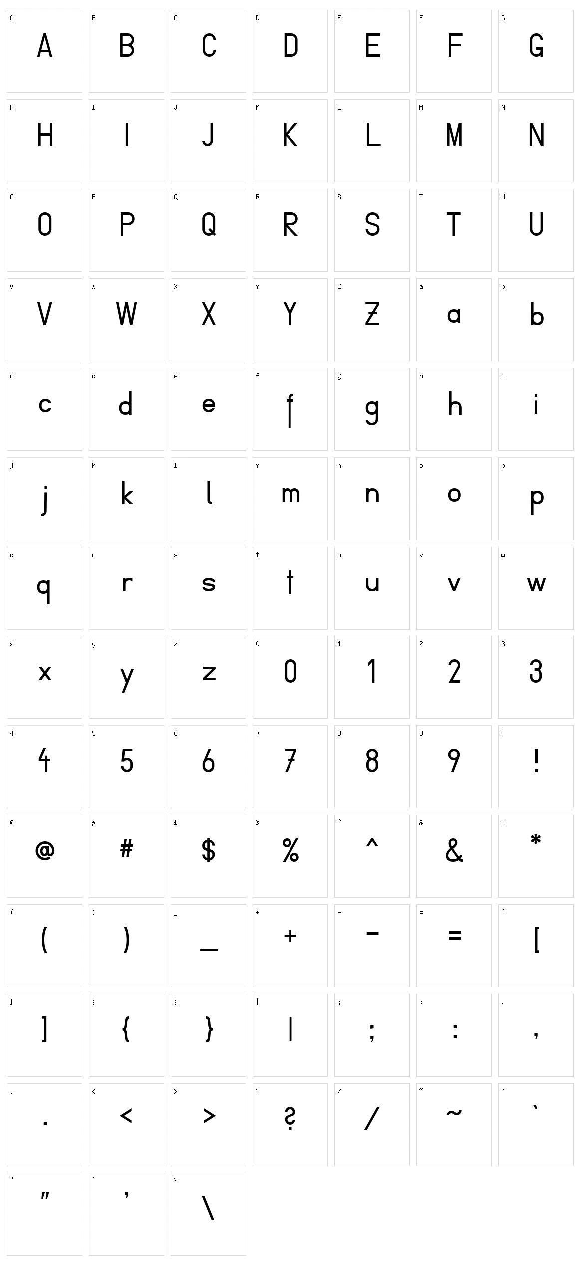 Fibel Vienna Character Set