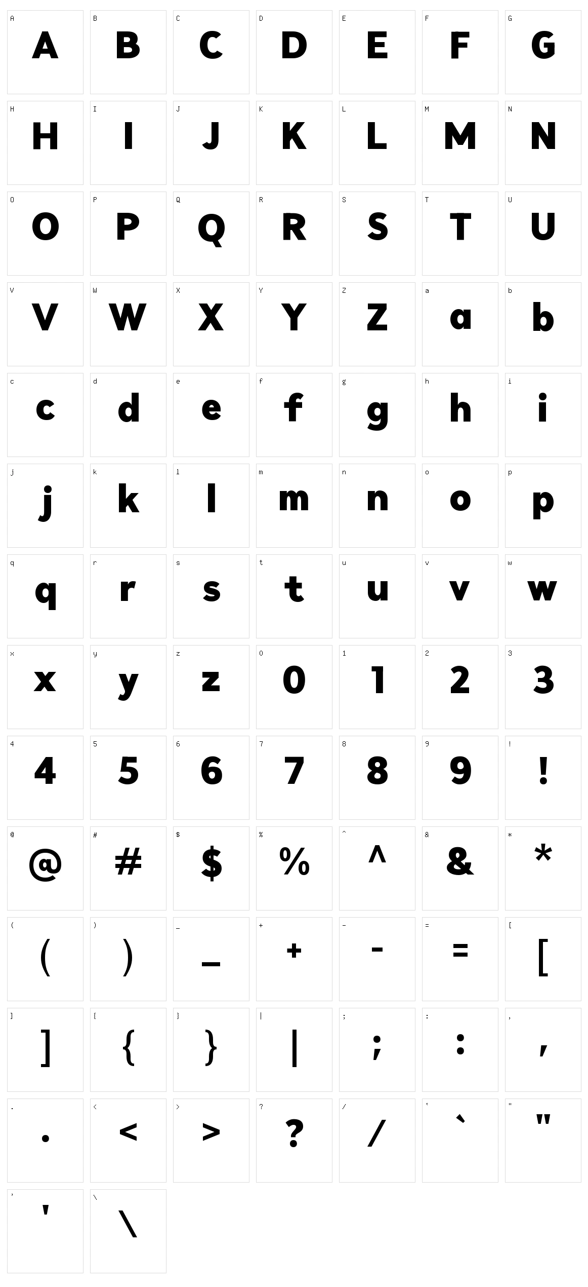 Figerona Character Set