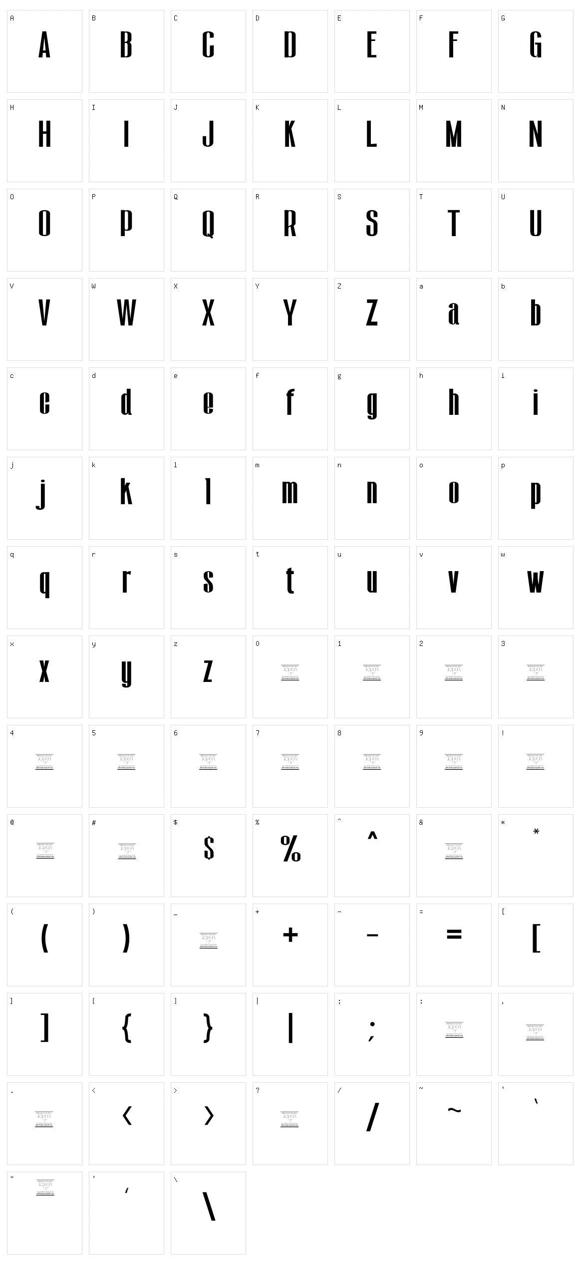 Floe Character Set