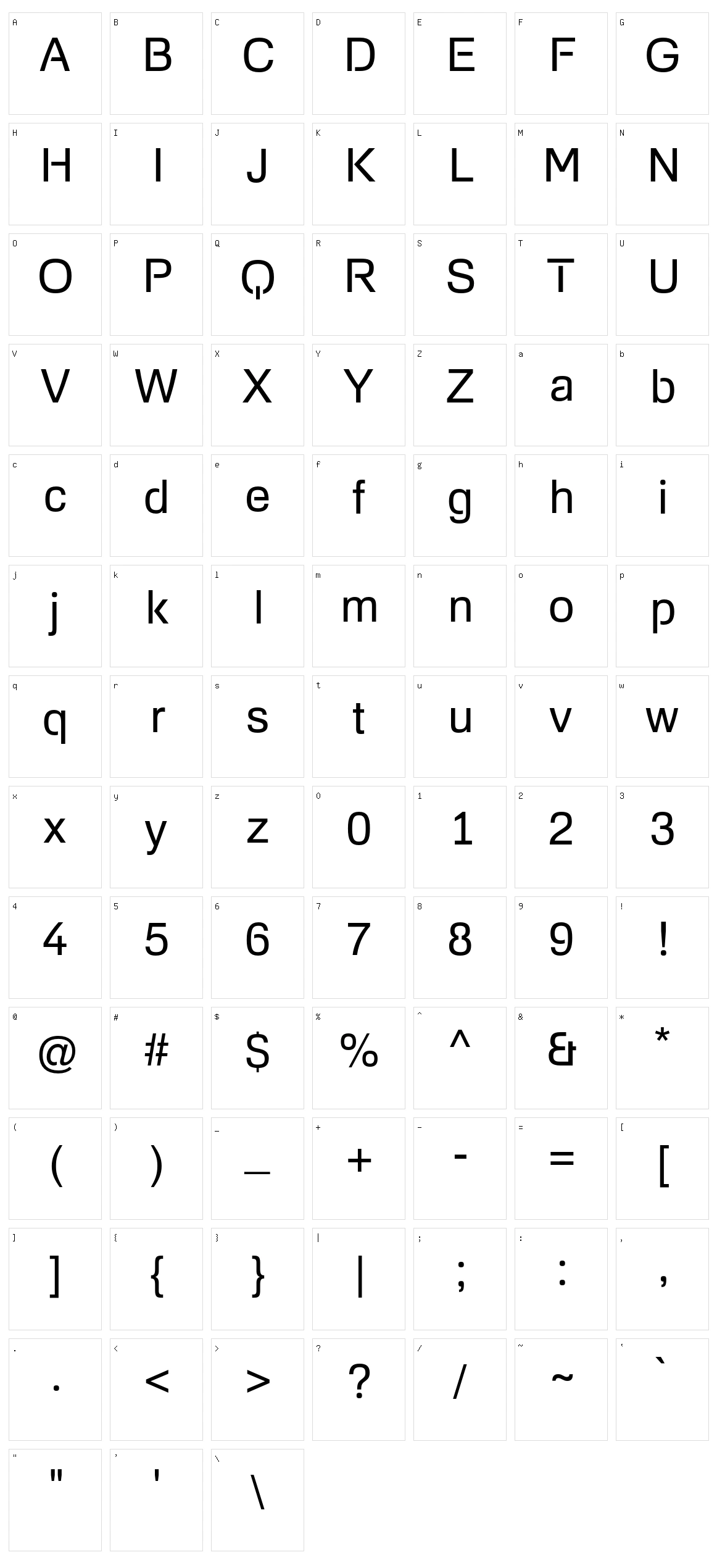 Foobar Pro Character Set