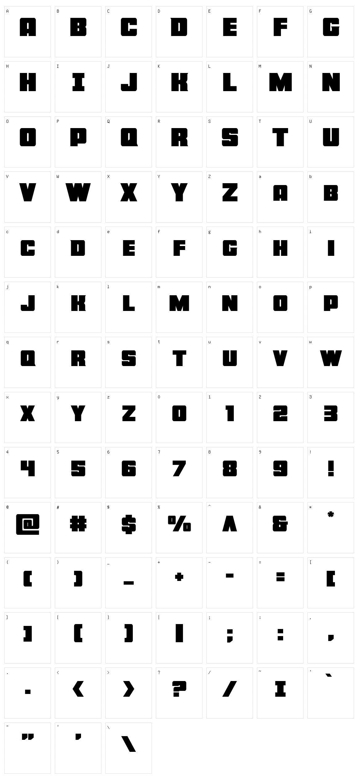 Force Runner Character Set