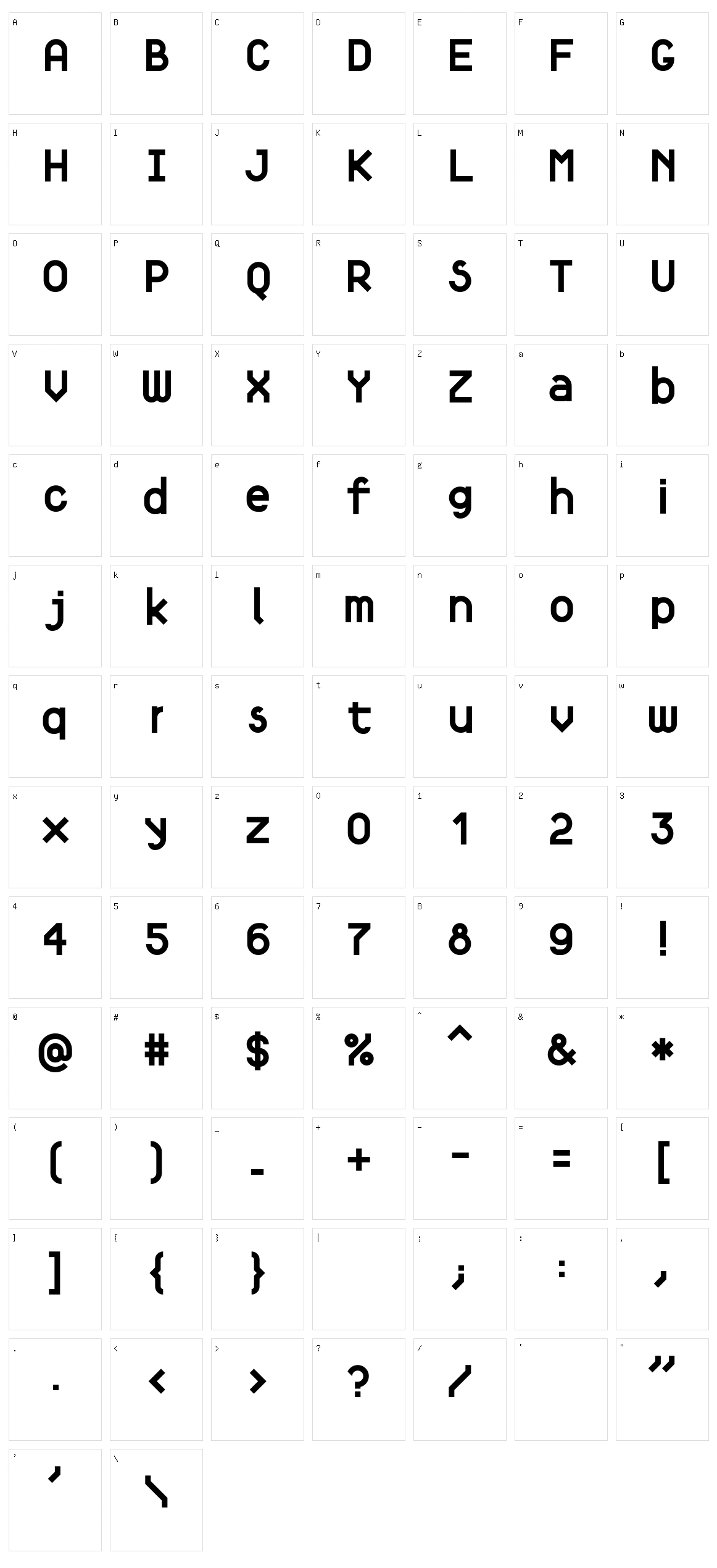 Fortyfive Character Set