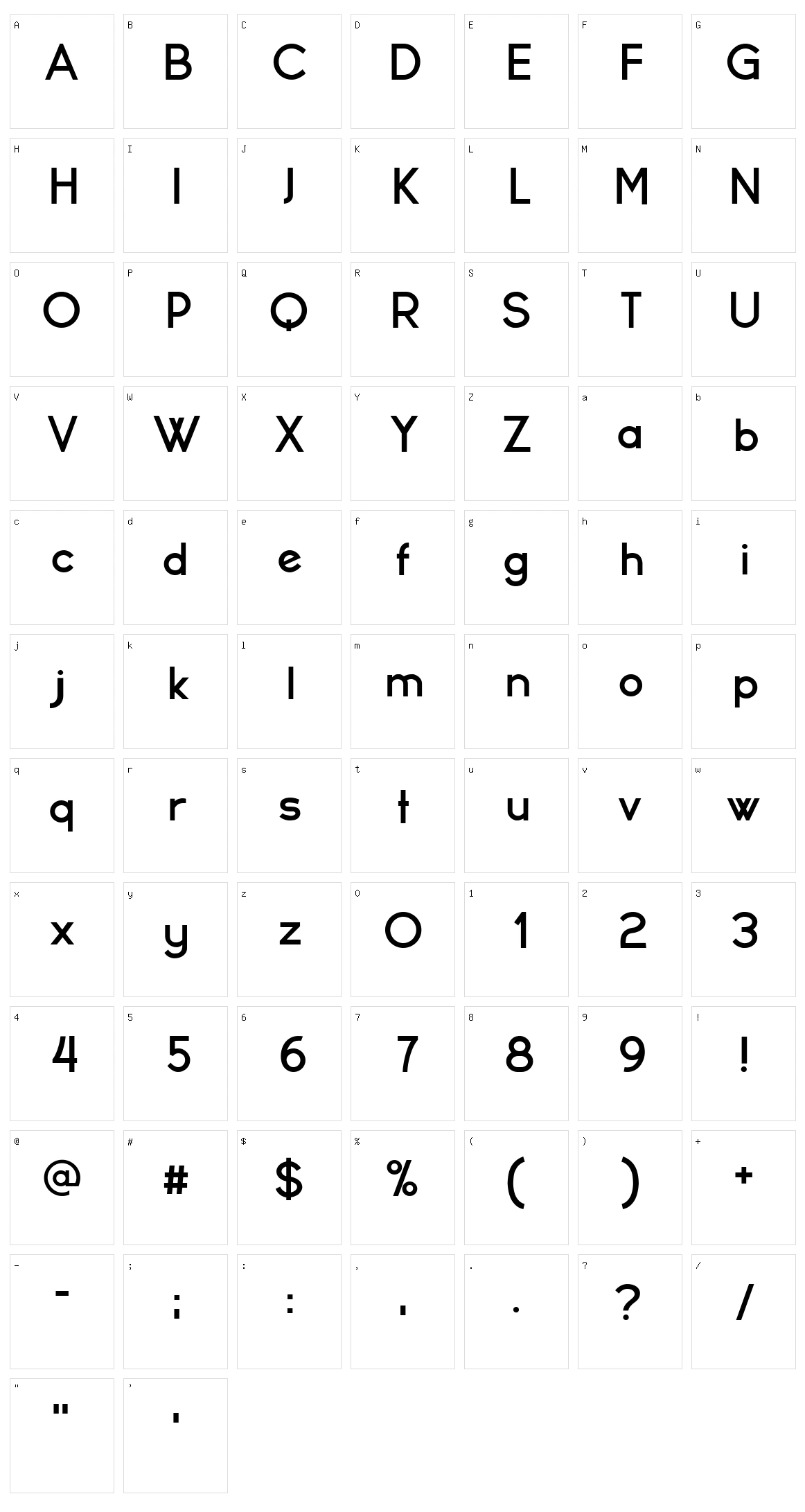 Frederic Character Set