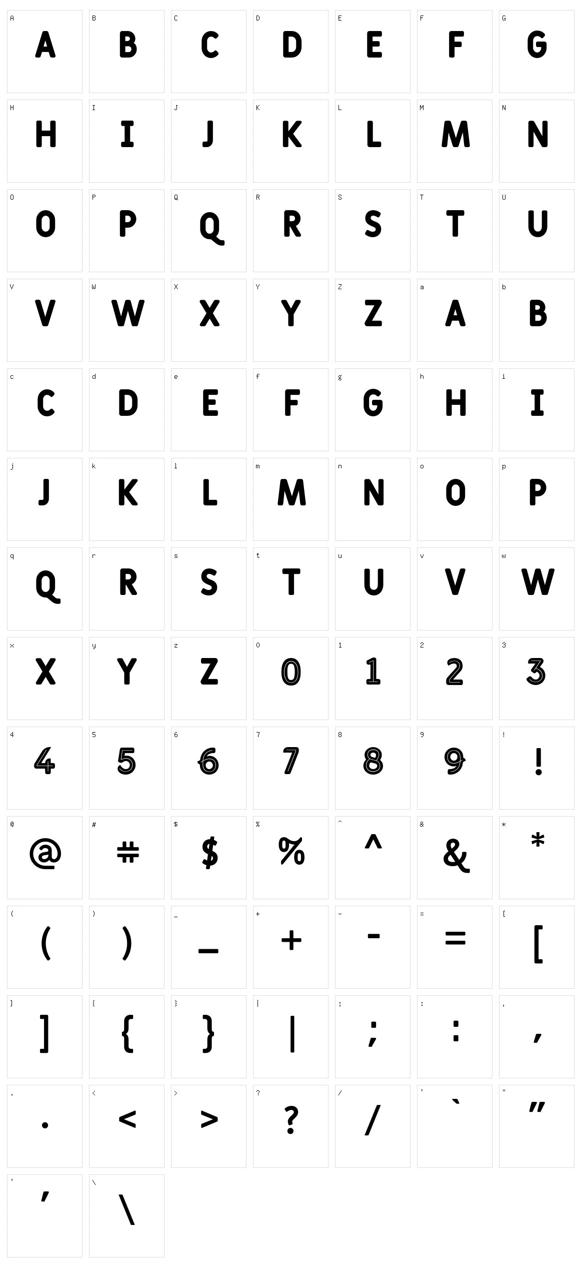 Fulbo Tano Character Set