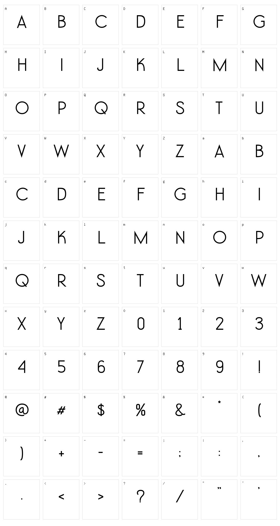 Funwork Character Set