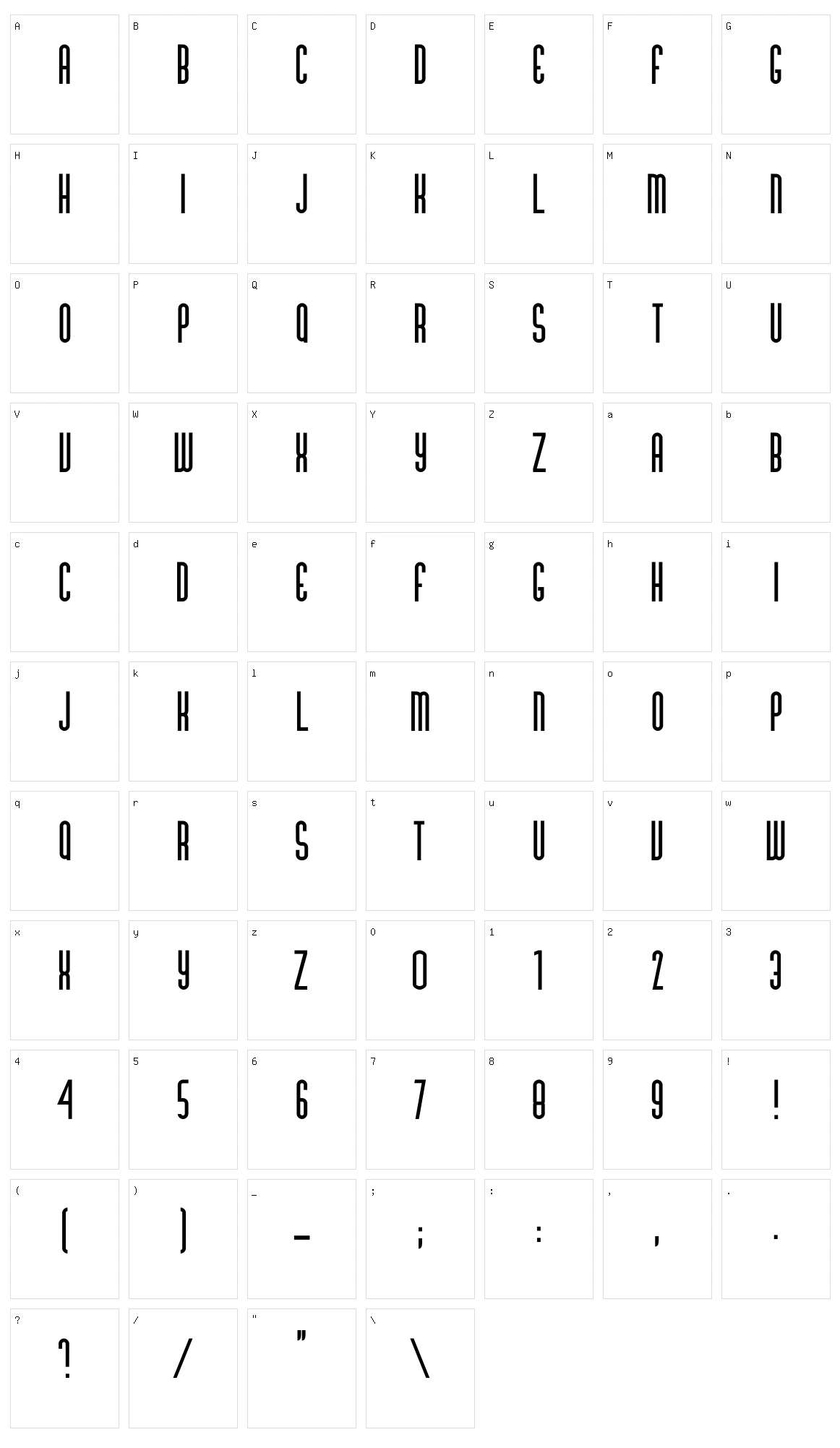 Gabba All Caps Character Set